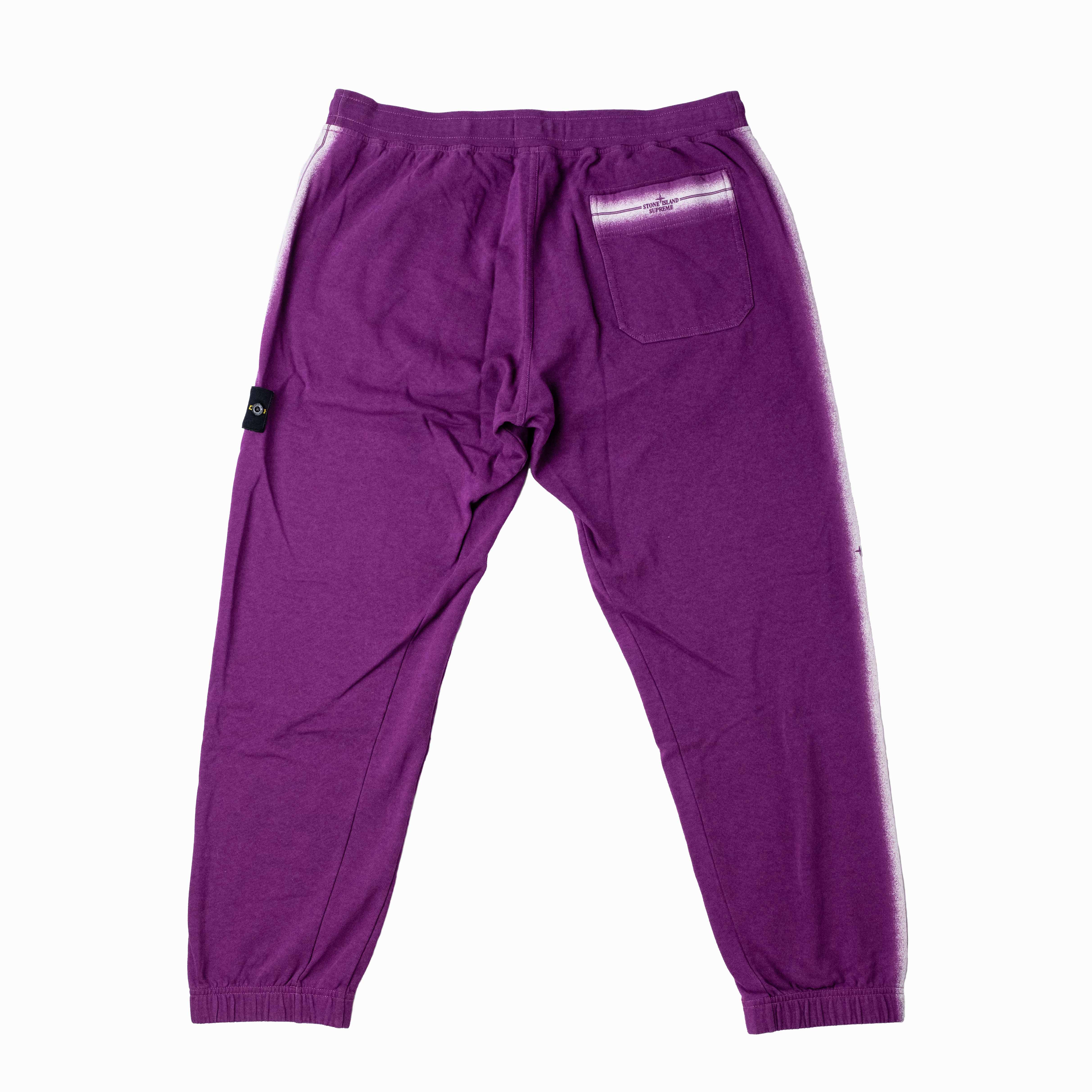 [ Stone Island ] Stone Island x Supreme 602S2 STAMPA RISERVA Sweatpants  聯名棉褲 紫色