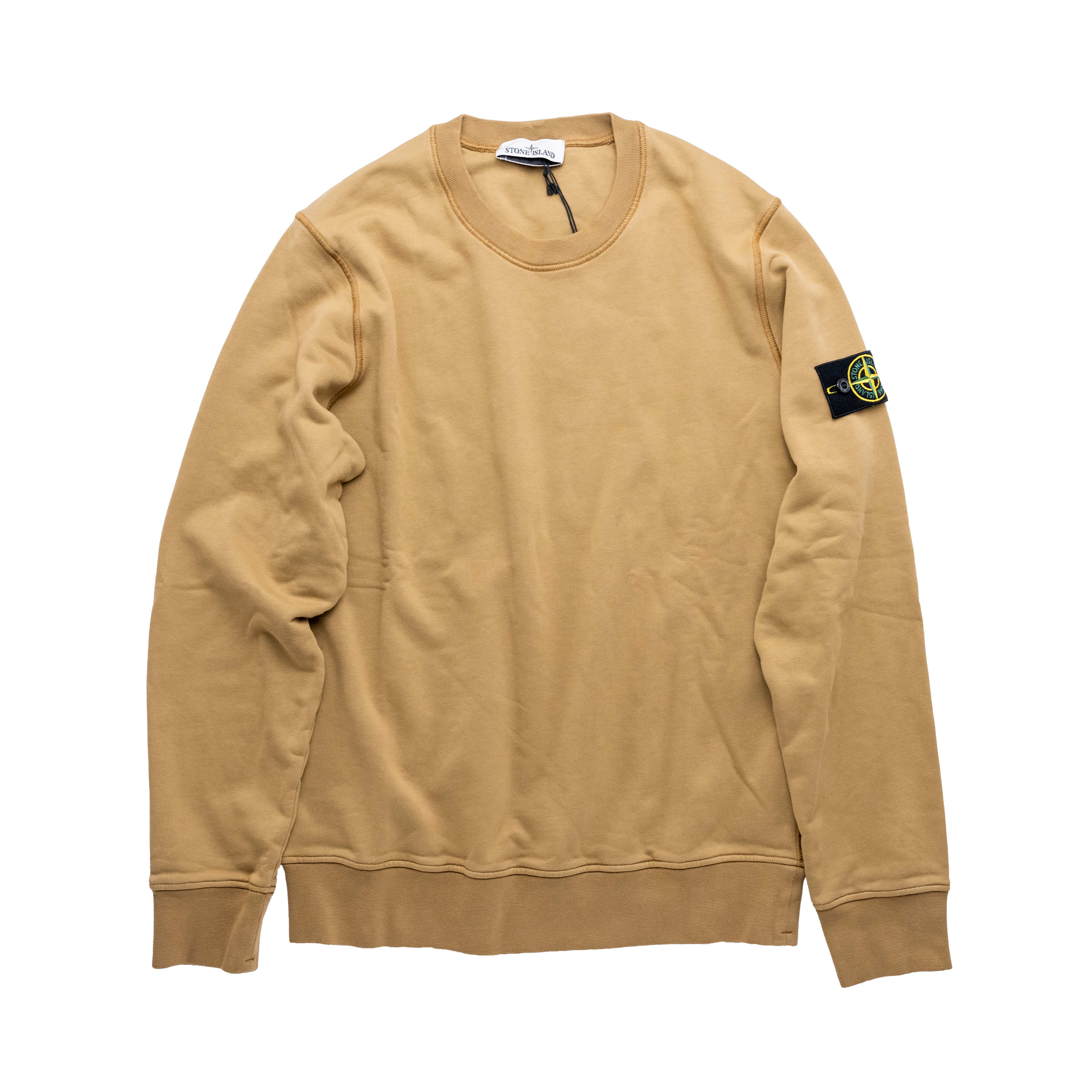 [ Stone Island] 63051 GARMENT-DYED_COTTON FLEECE 長袖衛衣 卡其色