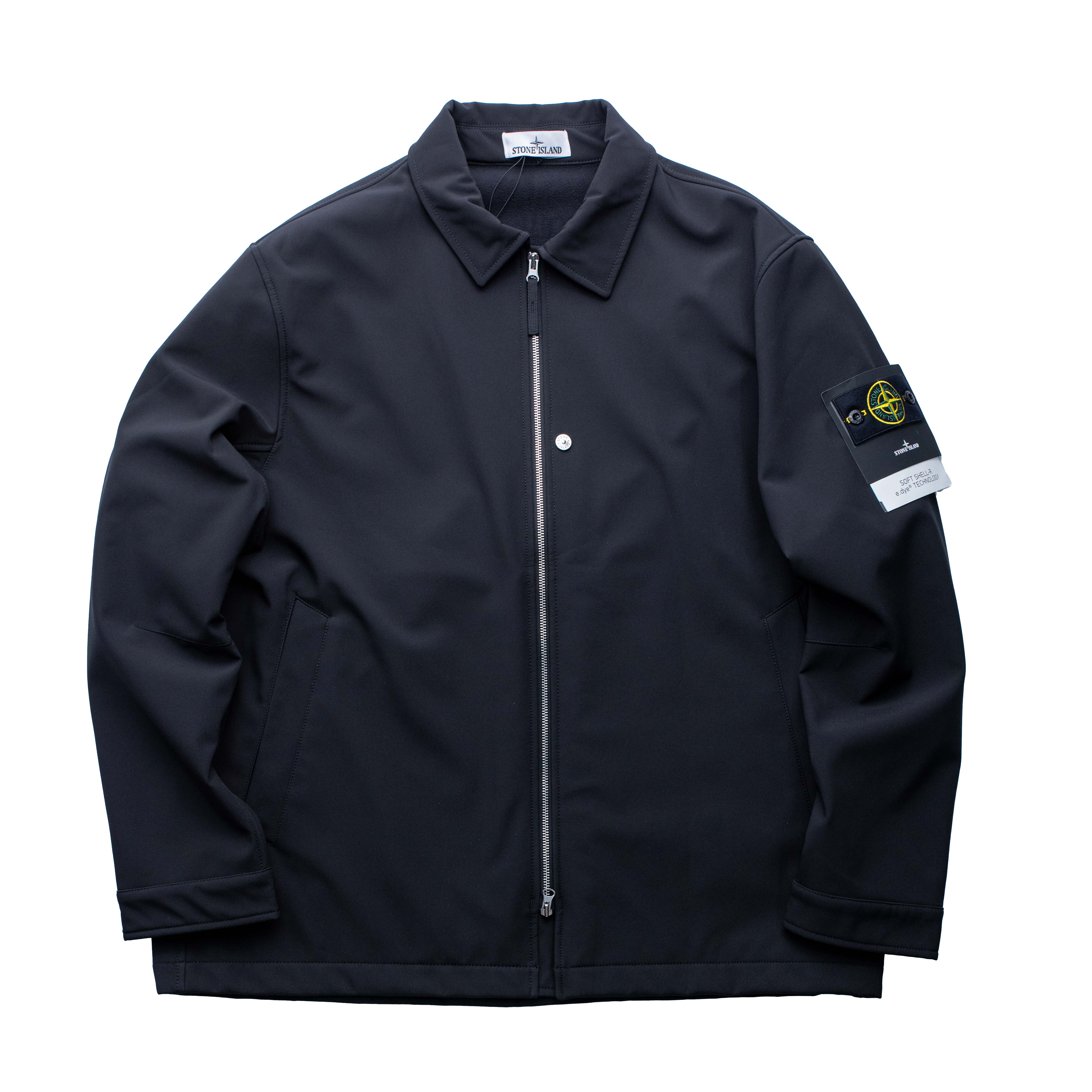 Stone Island 無帽軟殼外套 黑