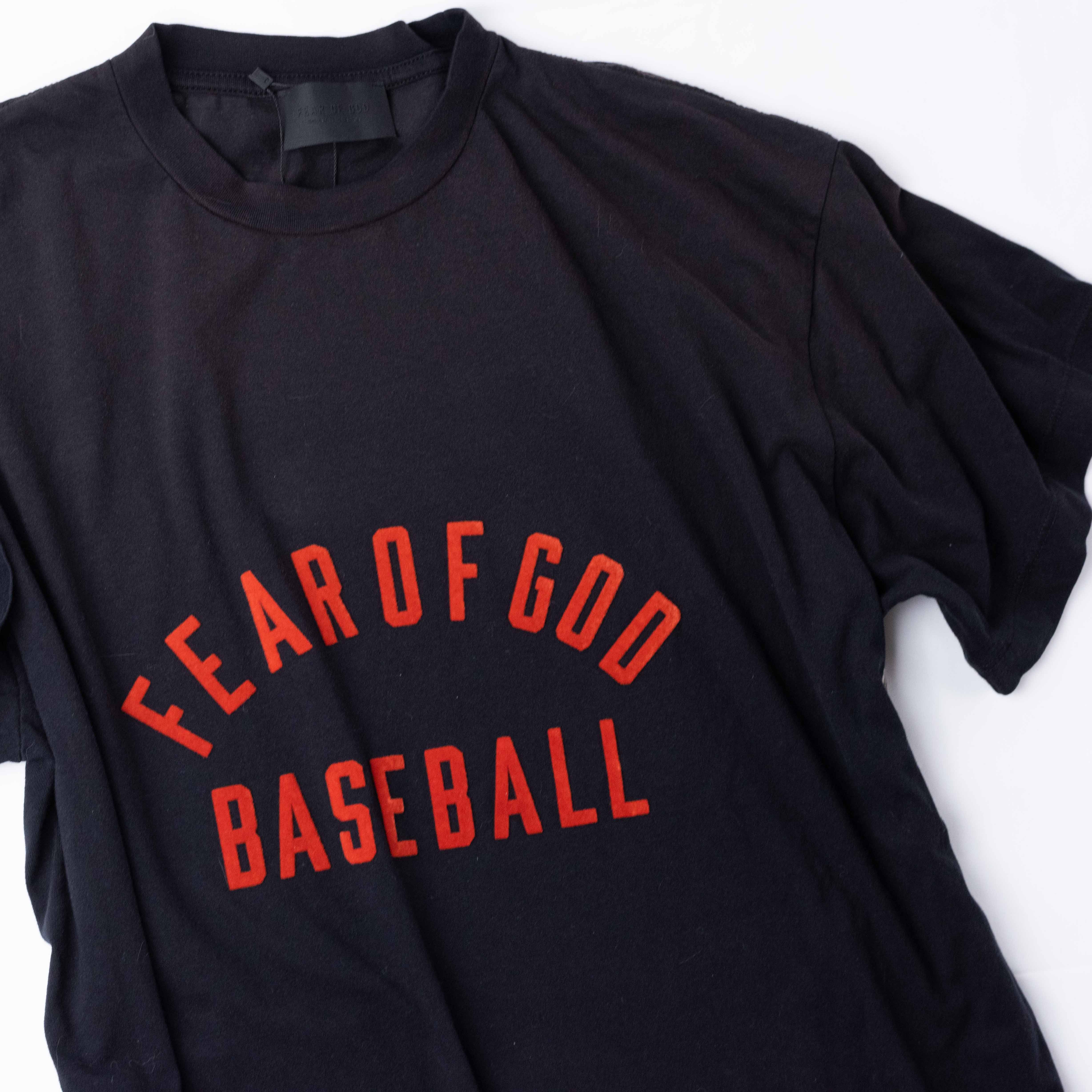 [Fear of god] Baseball logo cotton T-shirts 黑色