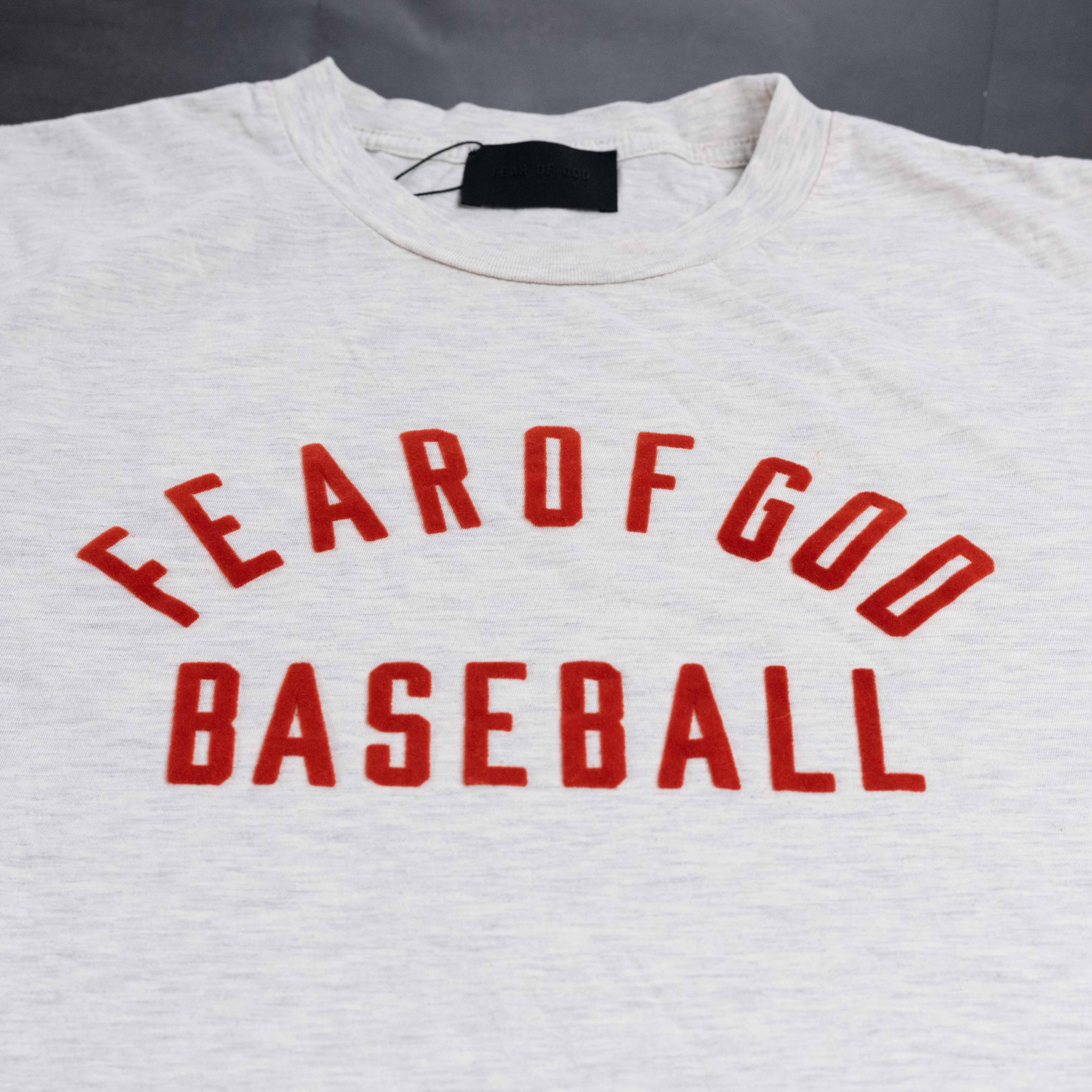 [Fear of god] Baseball logo-print cotton-jersey T-shirt 白色