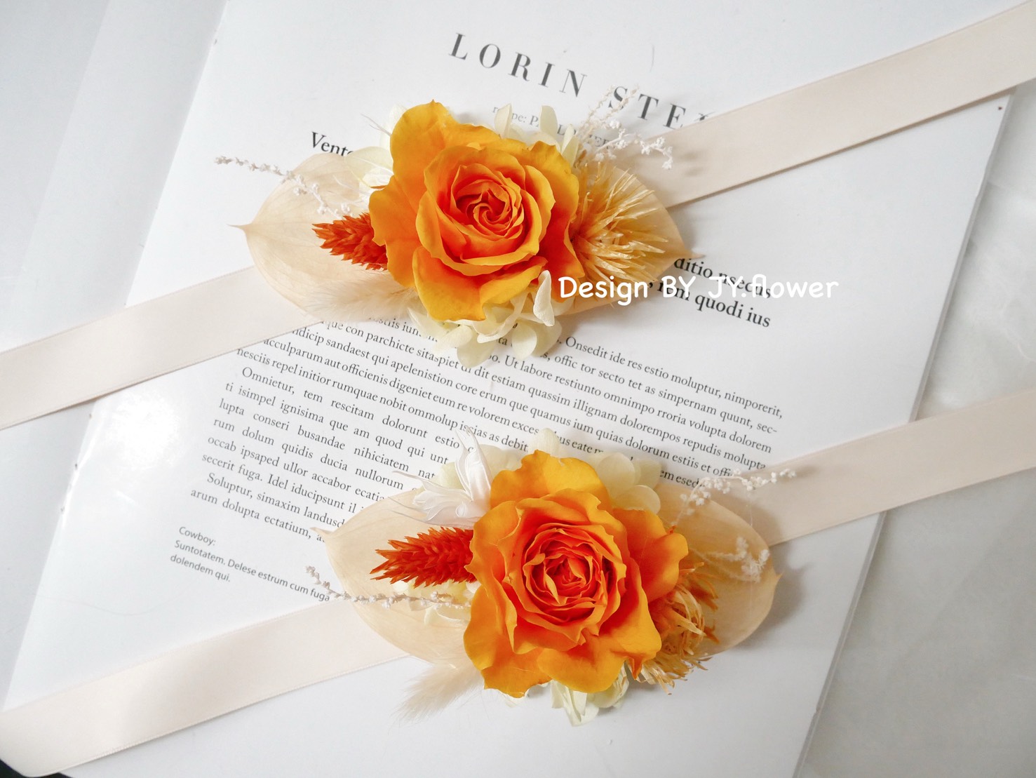 永生玫瑰手腕花【甜橙】3