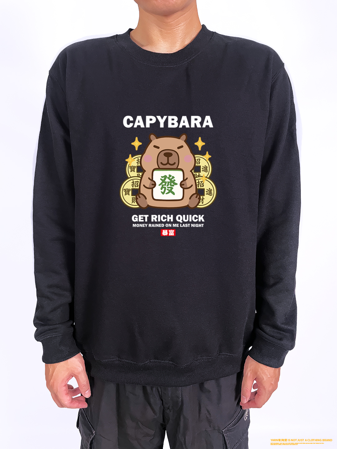 (大學T)卡皮巴拉暴富 yarn有夠寶2