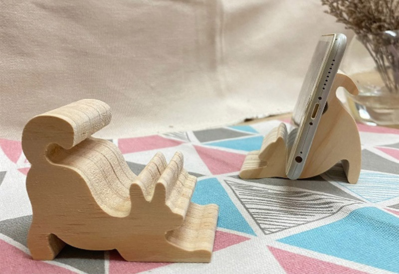 木城工坊 動物造型手機架套組-慵懶午後(趴姿)1