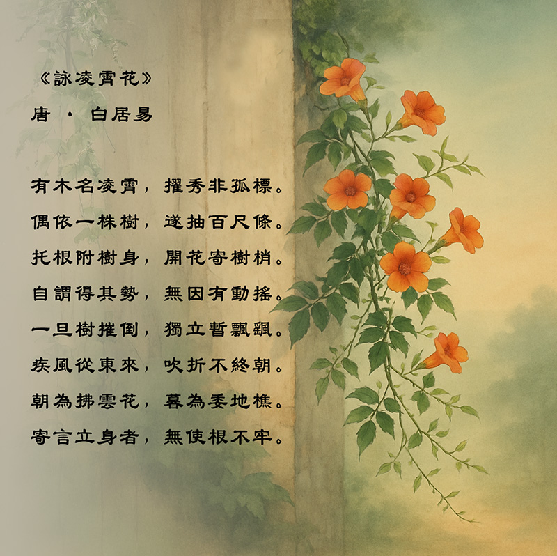 白居易的詠凌霄花