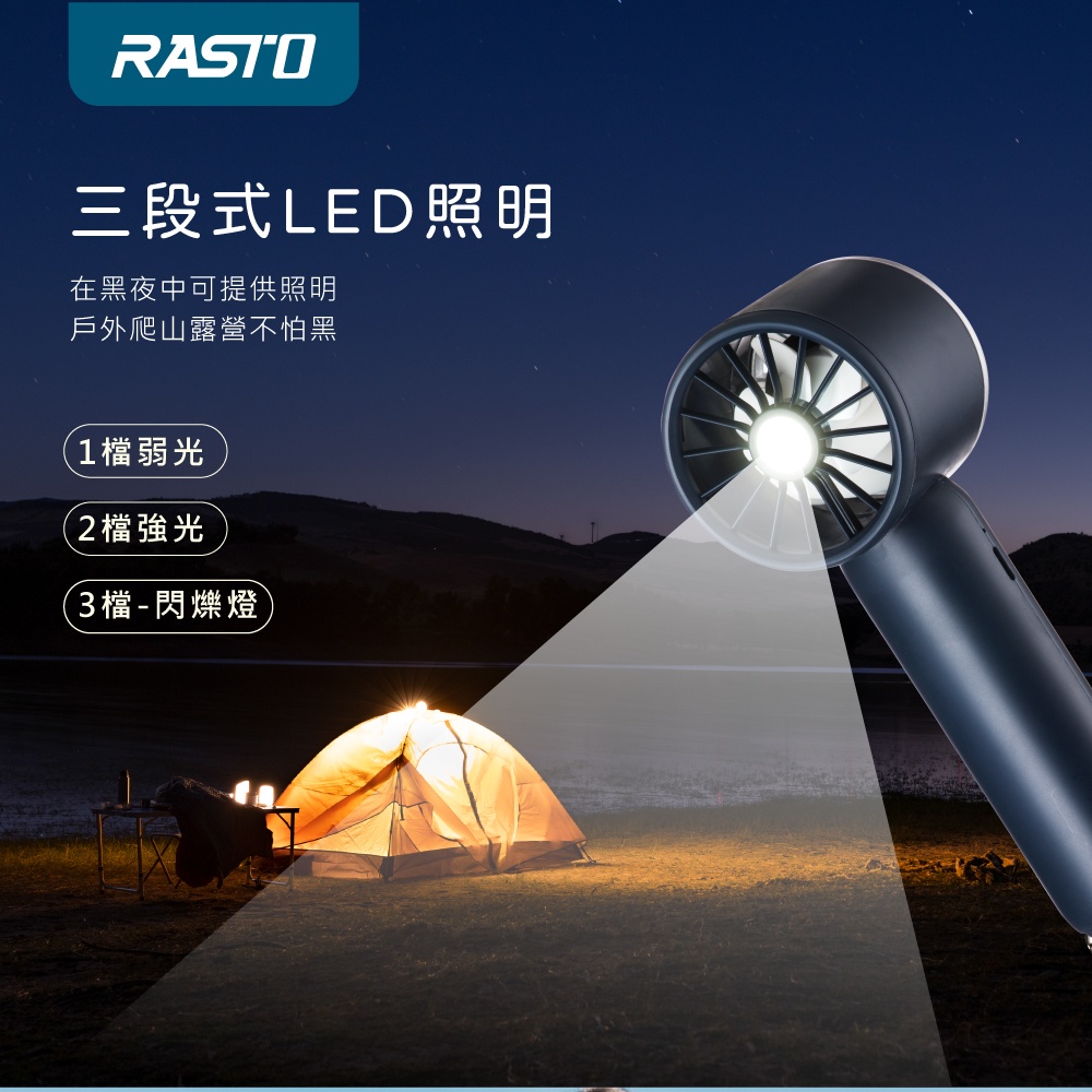 |ACORE|半導體高速製冷LED手持風扇|買一送一|6