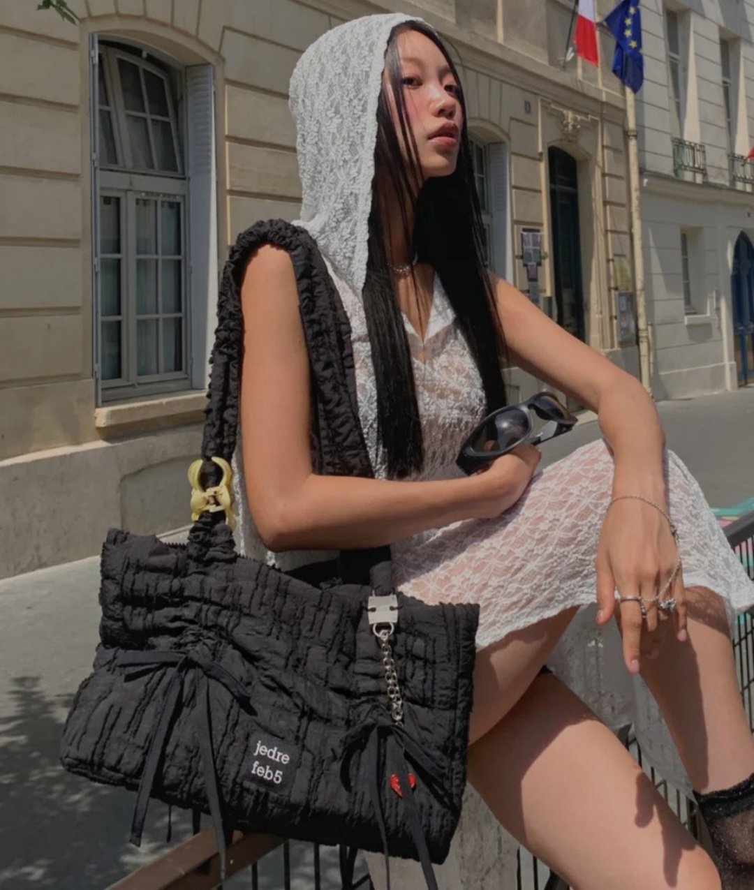 預購］韓國JEDREFEB5 Puffer Butterfly shoulder bag M 蝴蝶結