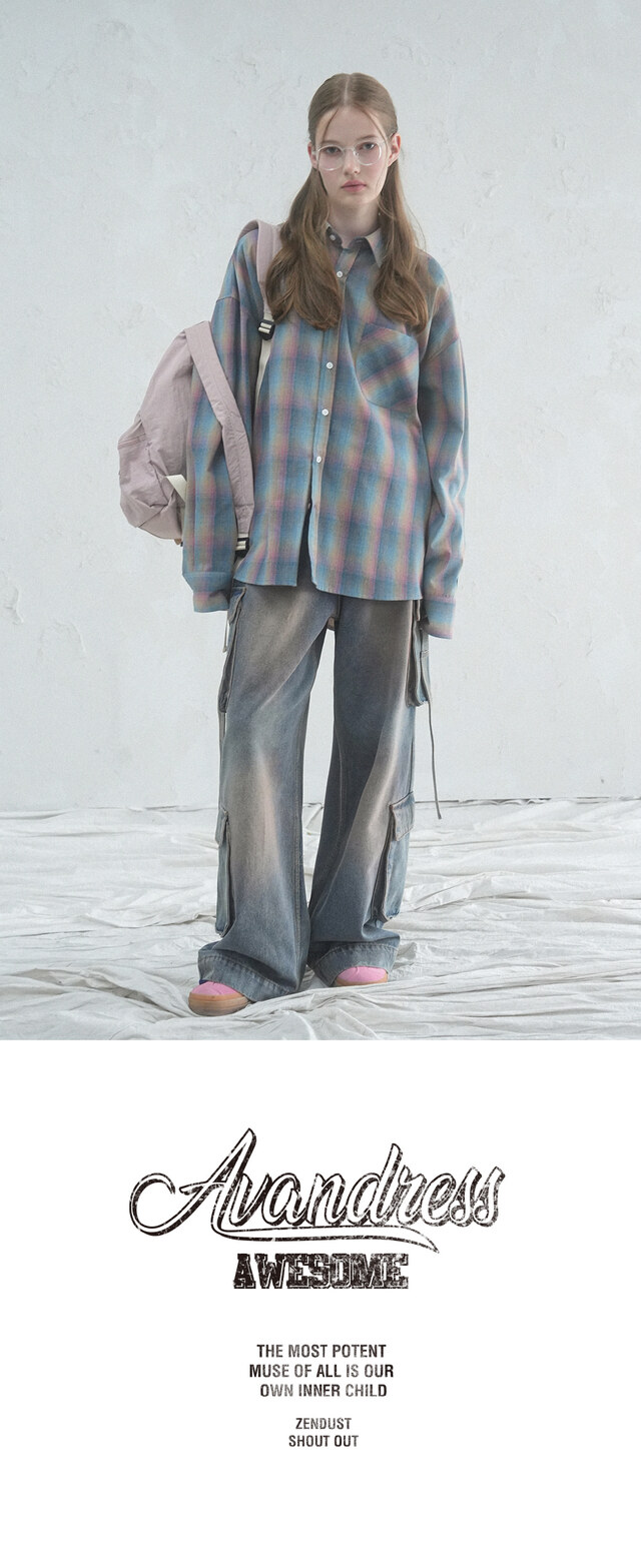 預購］韓國AVANDRESS Ribbon Wide Cargo Pants 蝴蝶結工裝寬褲女