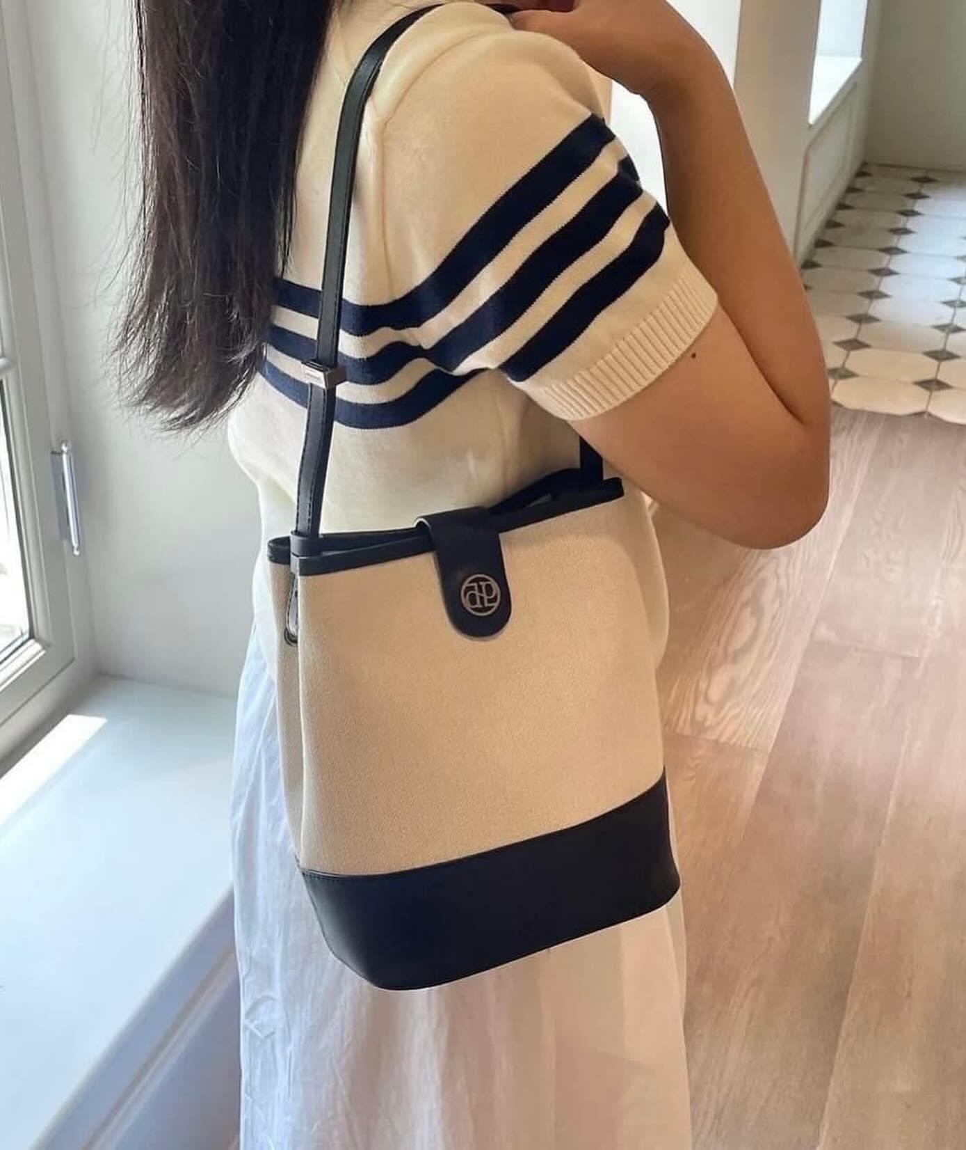 ☆韓国の人気☆【depound】☆town ba.g (bucket shoulder)☆ Depound Town Bag (Bucket Shoulder) [Herringbone Ivory