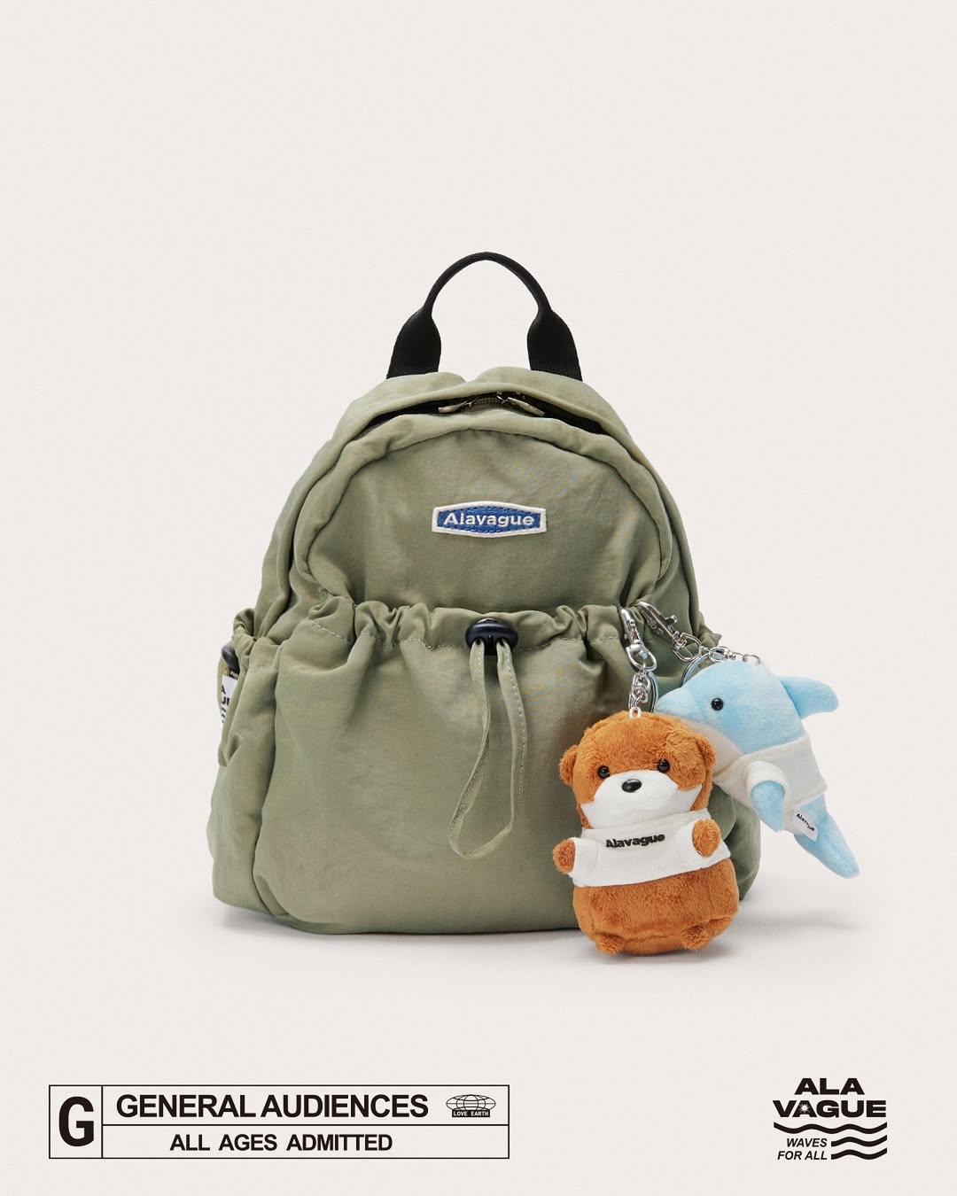 現貨秒發⚡️+ 預購］韓國Alavague DUGONG BAG S 再生尼龍抽繩後