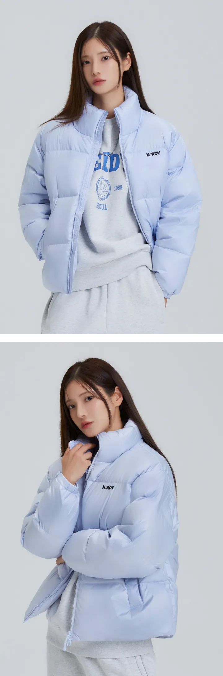 [ NERDY ]★24FW★韓国人気★GLOSSY DOWN JACKET NERDY ]☆24FW☆韓国人気☆GLOSSY DOWN JACKET (NERDY/ダウン
