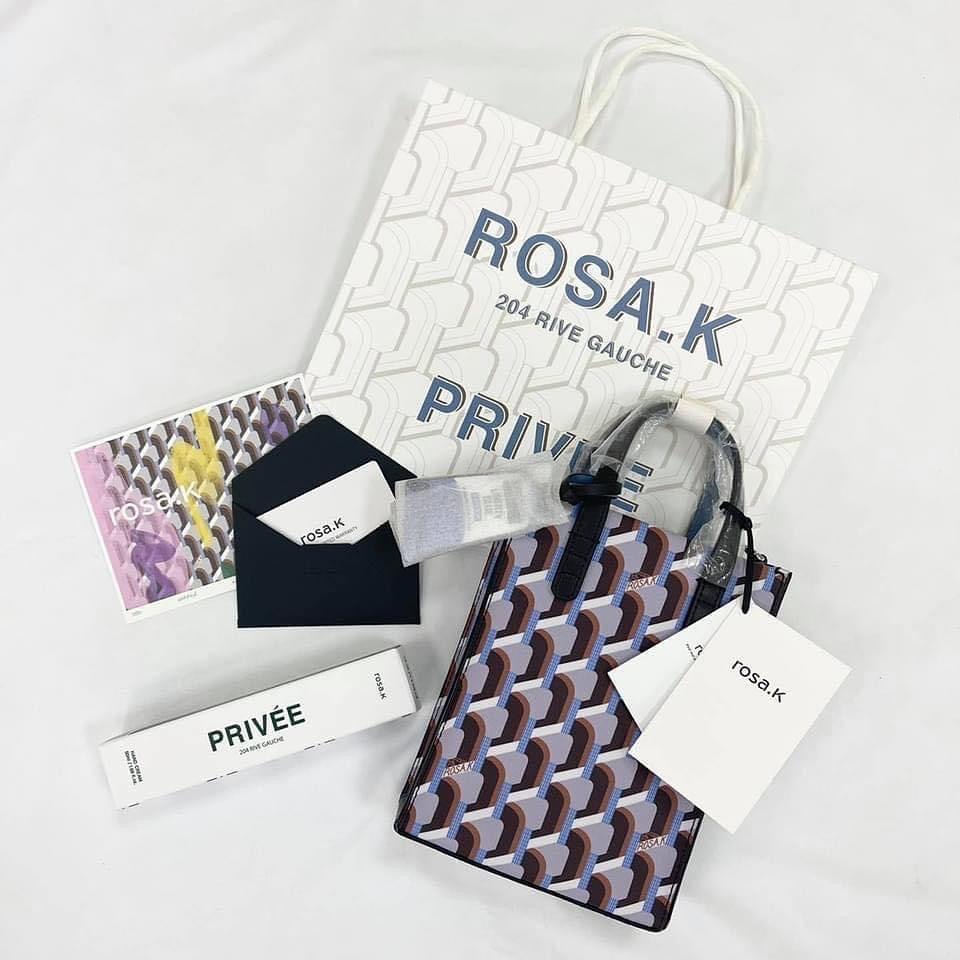 ROSA.K ] Cabas Monogram Tote XS #Sky Blue