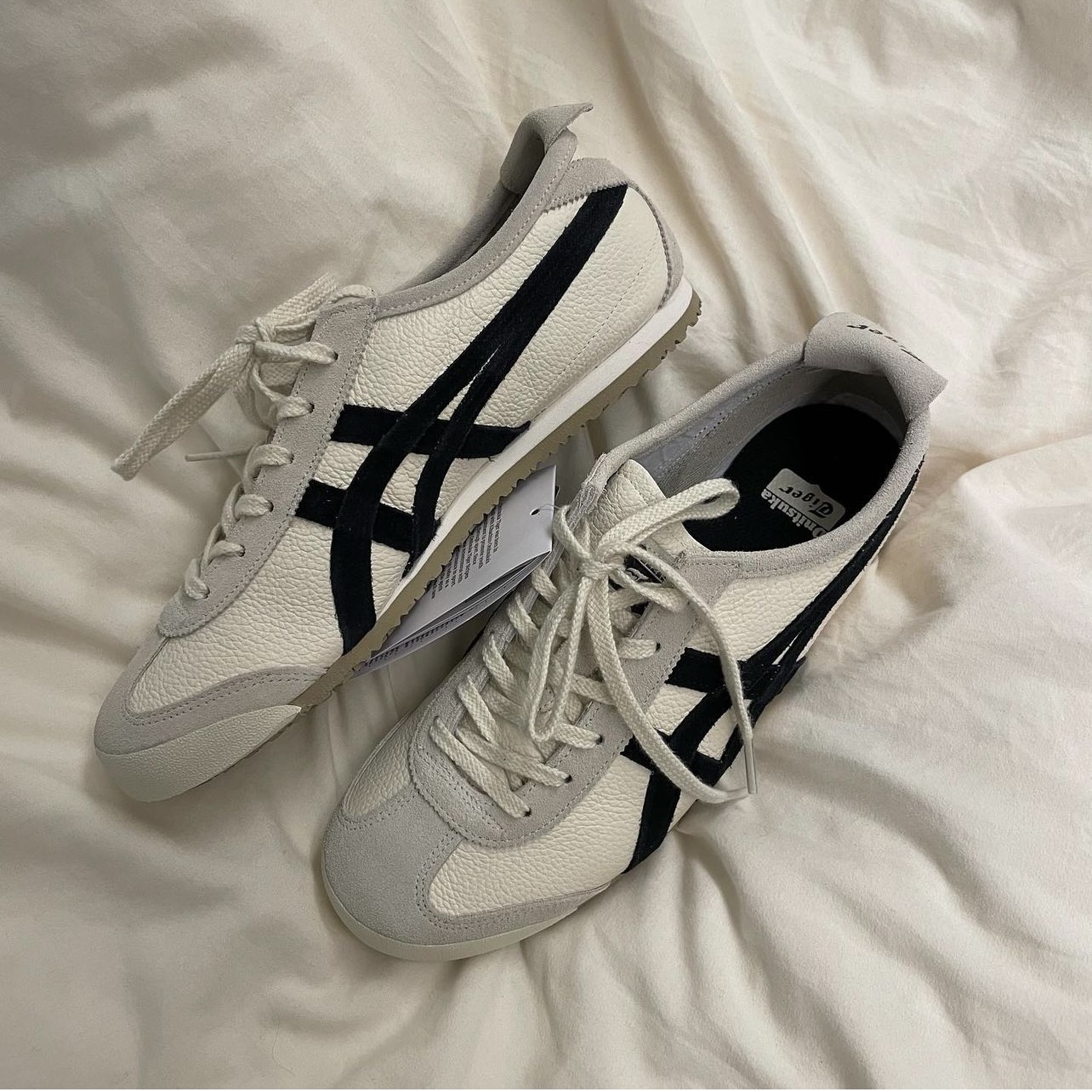 預購］國外限定ONITSUKA TIGER 鬼塚虎MEXICO 66 VIN 荔枝皮奶油黑色