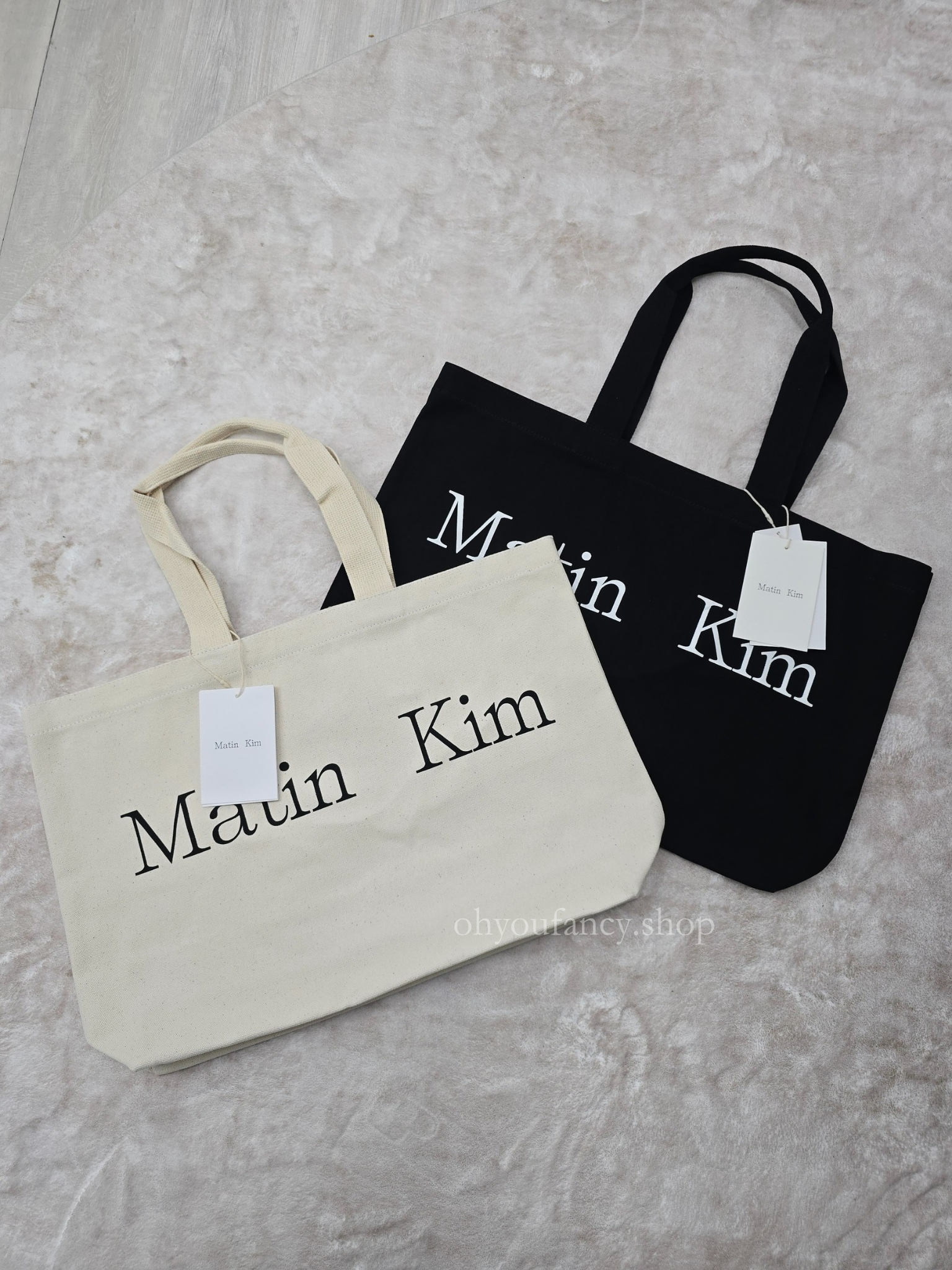 Matin Kim☆MATIN LOGO ECOBAG Matin Kim Matin Logo Eco Bag Black - SS25 - US