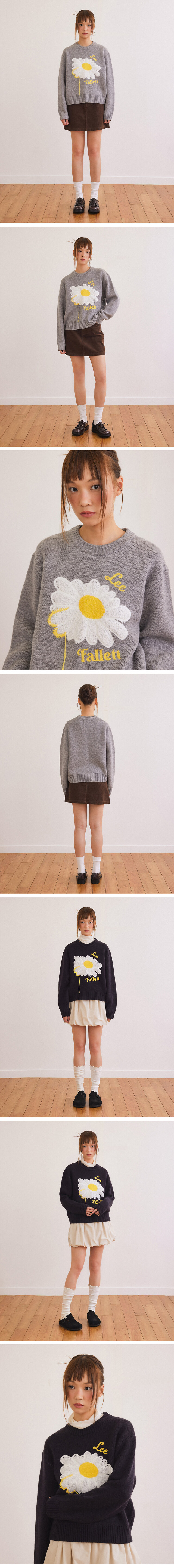 現貨秒發⚡️］[FALLETT X LEE] Sun Flower Knit 太陽花毛衣