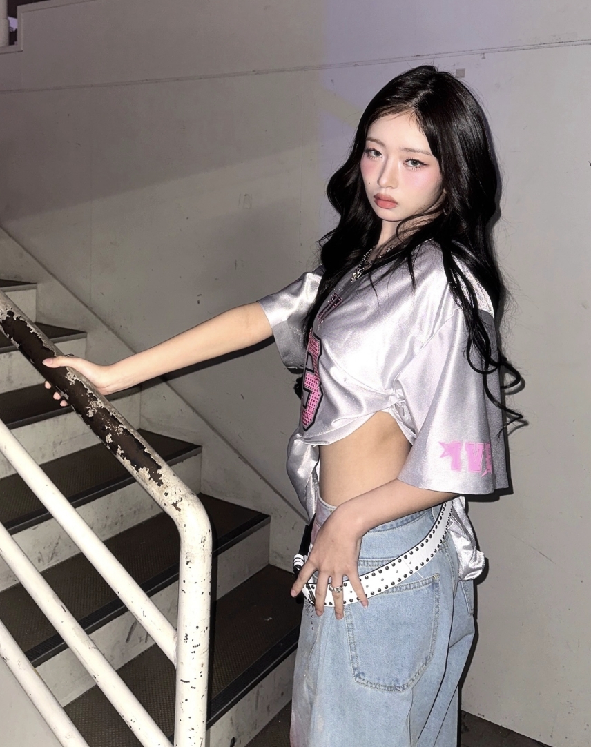 ★2024SS新作★AVANDRESS★POP Pink Brush Denim Pants AVANDRESS POP PINK BRUSH DENIM PANTS LIGHT BLUE