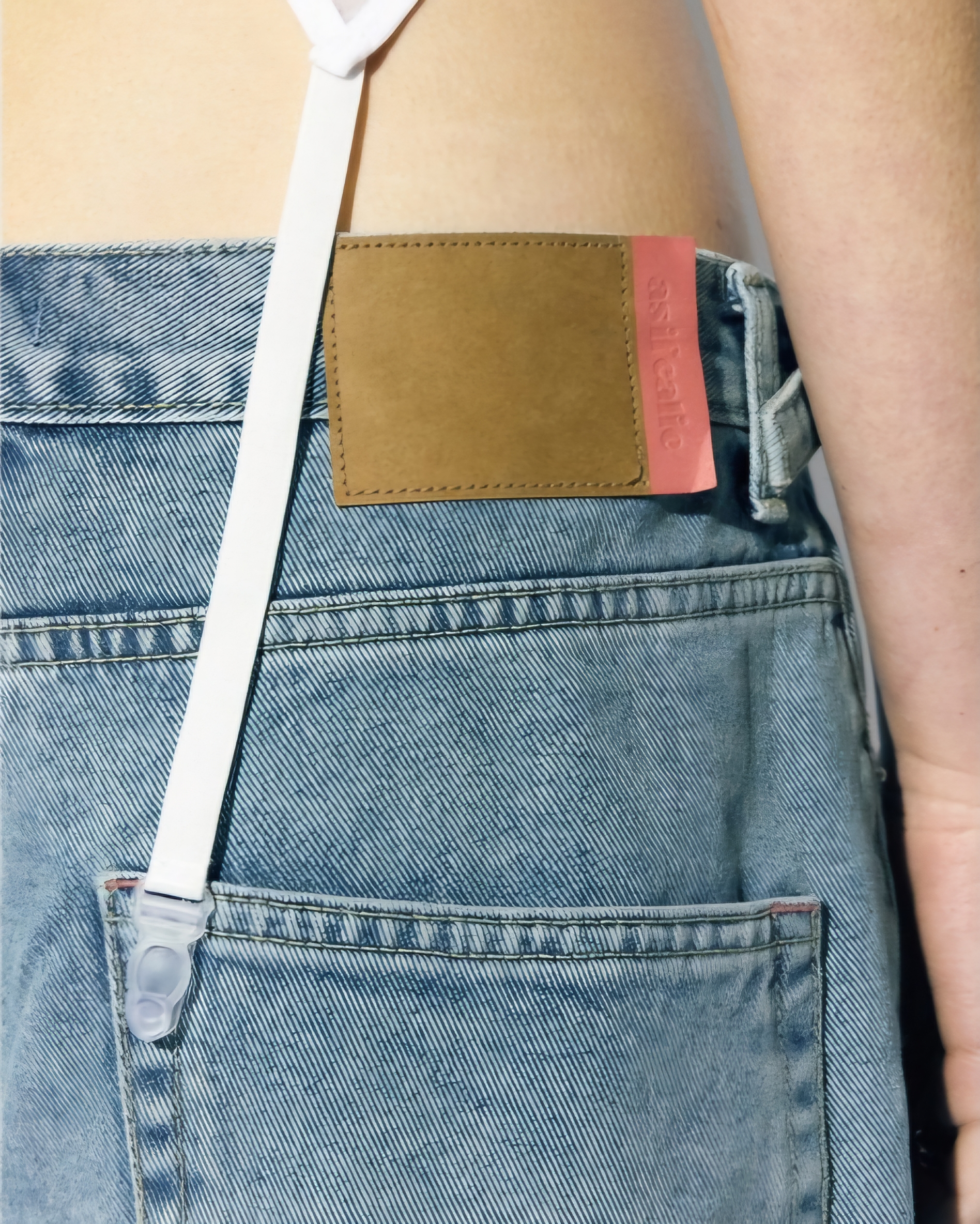 預購］韓國ASIF CALIE KNEE LENGTH WIDE DENIM PANTS 五分褲牛仔