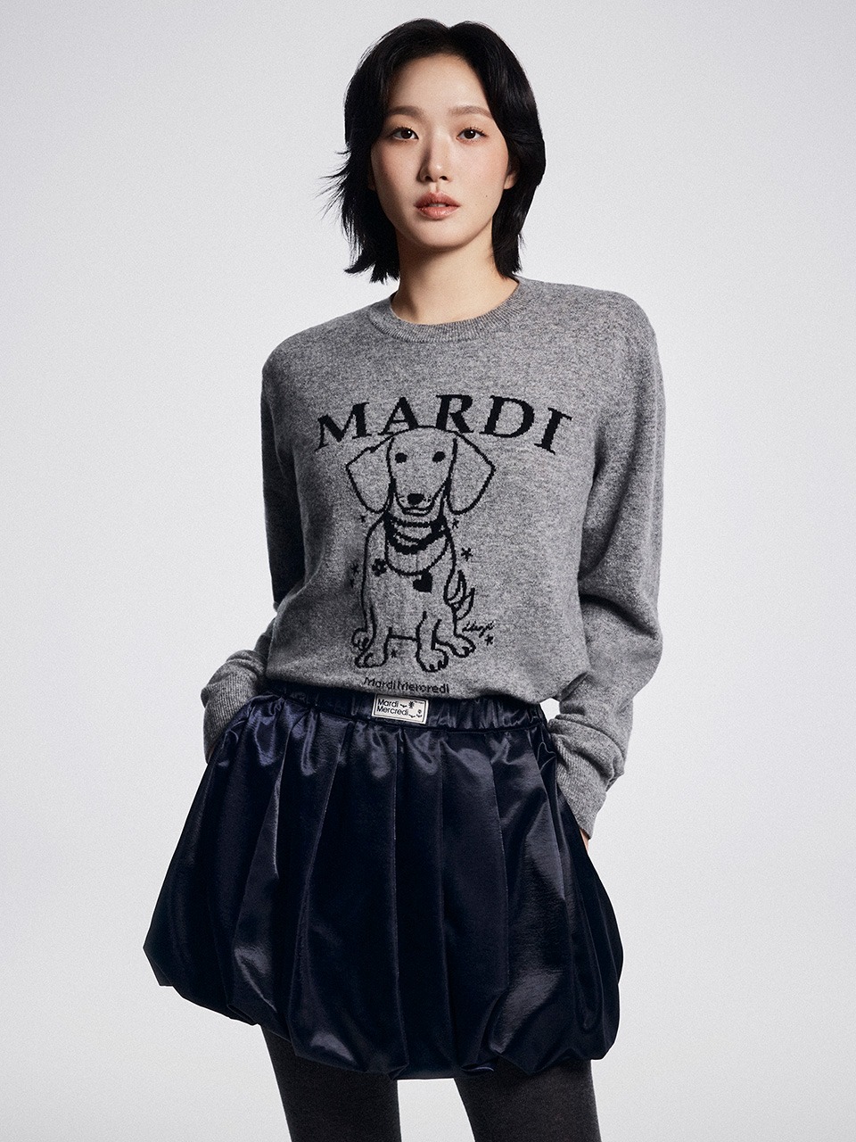 ニット セーター CASHMERE CREW NECK SWING THE TAIL DDANJI PEARL NECKLACE レディース Mardi Mercredi ニット セーター CASHMERE CREW NECK SWING THE