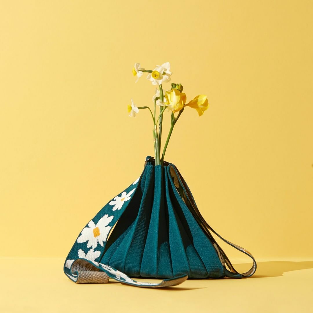 ☆JOSEPH&STACEY☆ LUCKY PLEATS KNIT DAISY WING クロスバッグ JOSEPH & STACEY 韓國針織百摺袋Lucky Pleats Knit Daisy Wing -