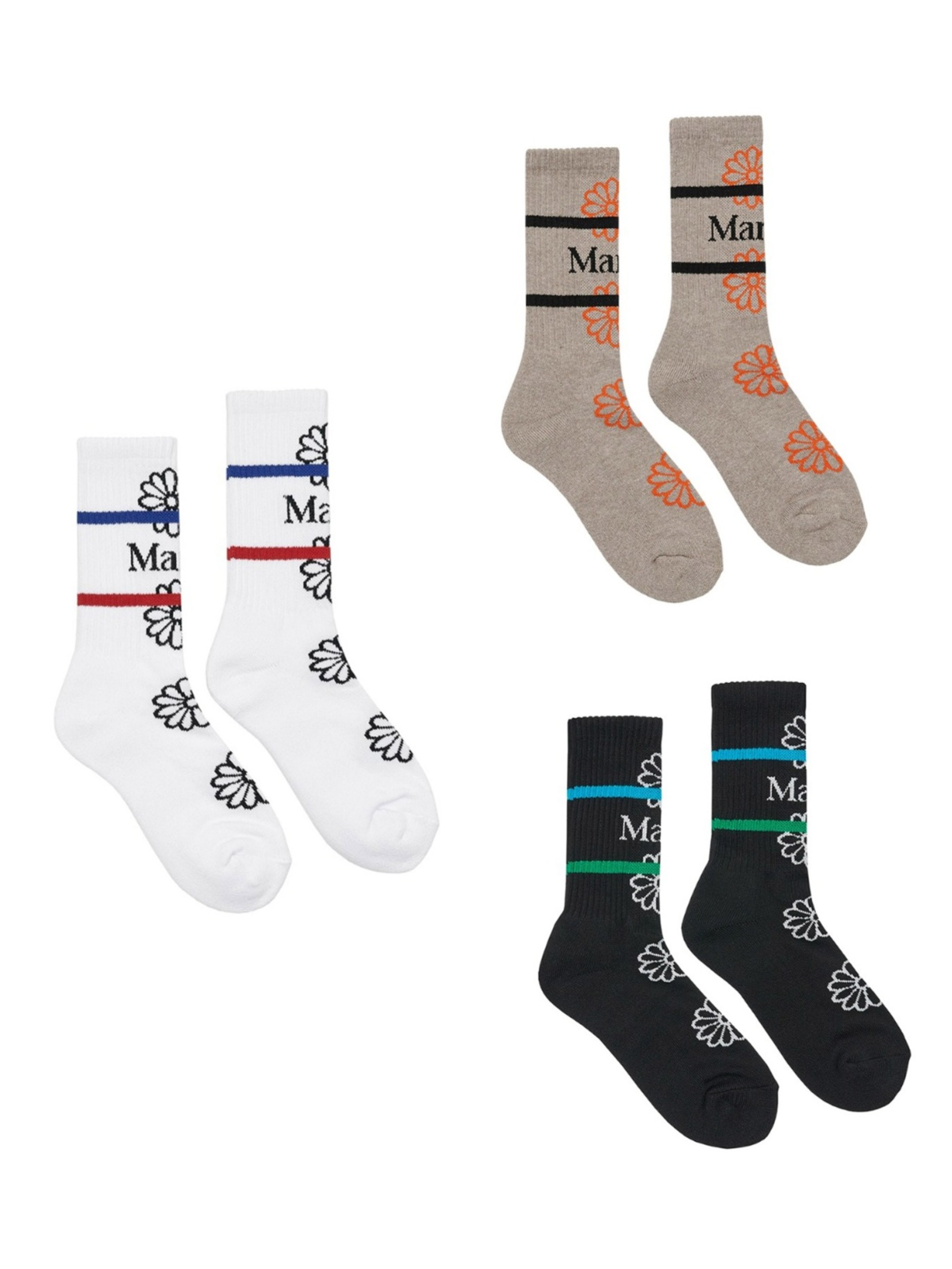 預購］韓國MARDI MERCREDI SOCKS FLOS EMOJI 花花長筒襪| MARDI