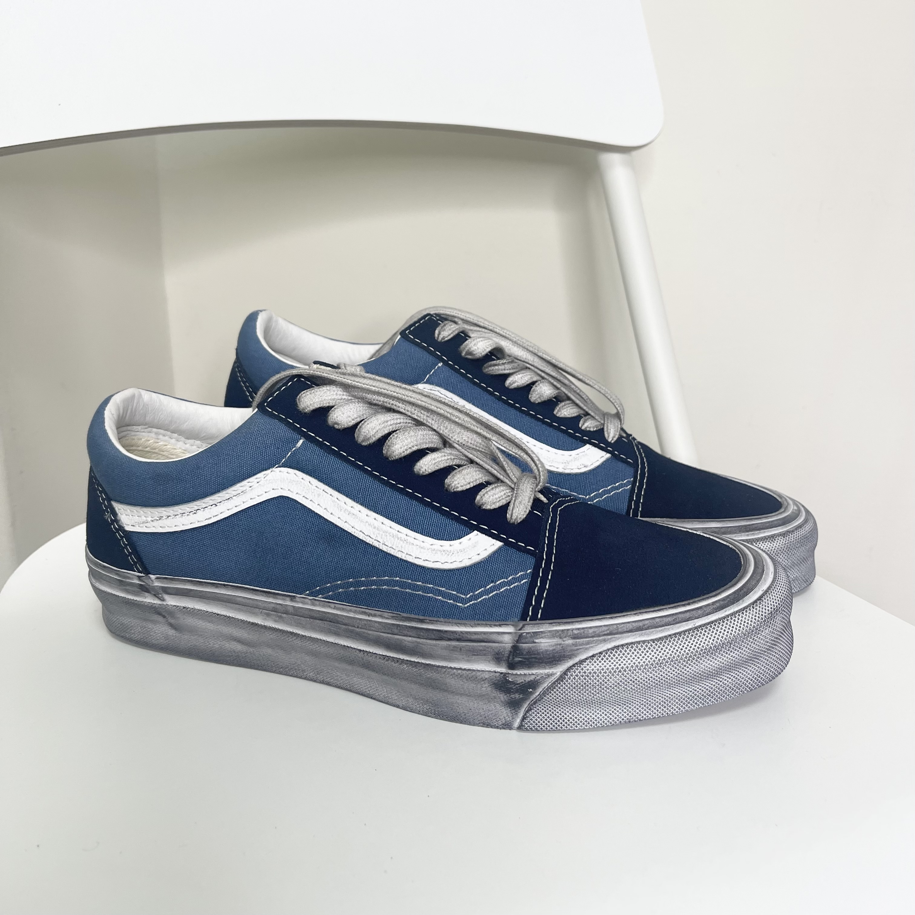 最後一雙⏰］-零碼出清- VANS VAULT OG OLD SKOOL LX 髒髒鞋深藍色| 零