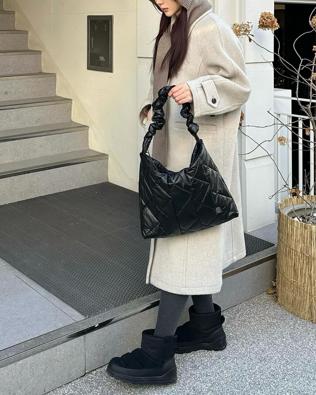 韓国大人気[rosa.K] NUVOLA K QUILTING SHOULDER BLACK_LL 韓国大人気[rosa.K] NUVOLA K QUILTING SHOULDER NAVY_LL (rosa