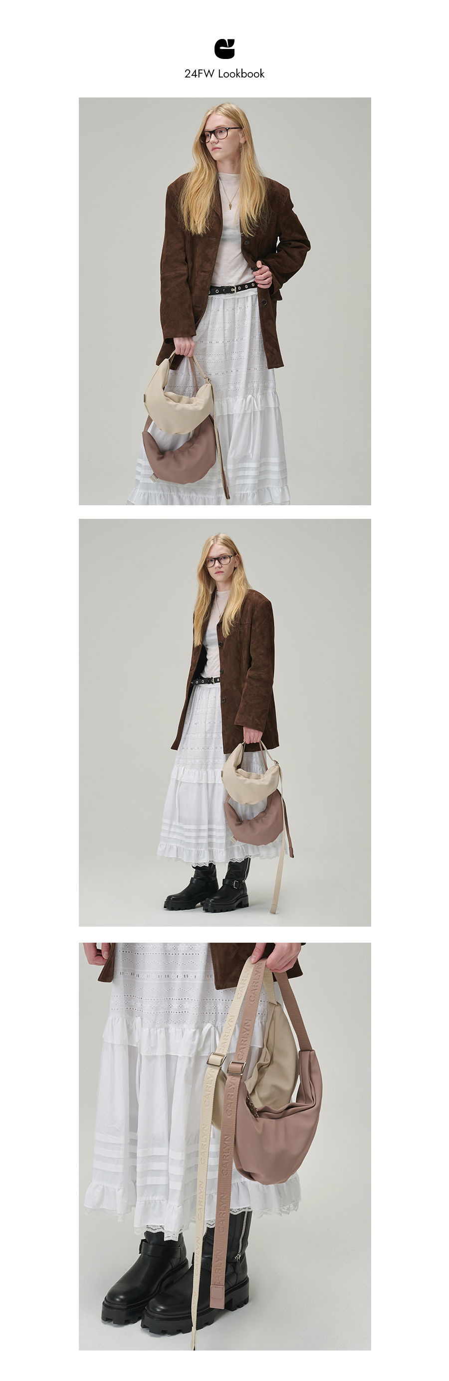 ★CARLYN★韓国大人気★2025SS 新作★Harper L★3色 Jual Tas Wanita Korea Branded 100% Original - Harper L Black