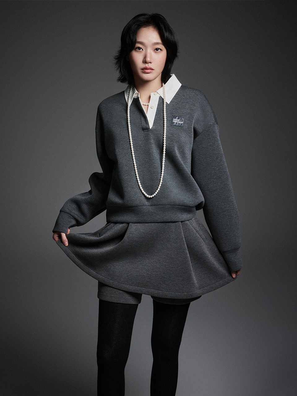 預購］韓國MARDI MERCREDI NEOPRENE MINI PANTSKIRT 褲裙| MARDI