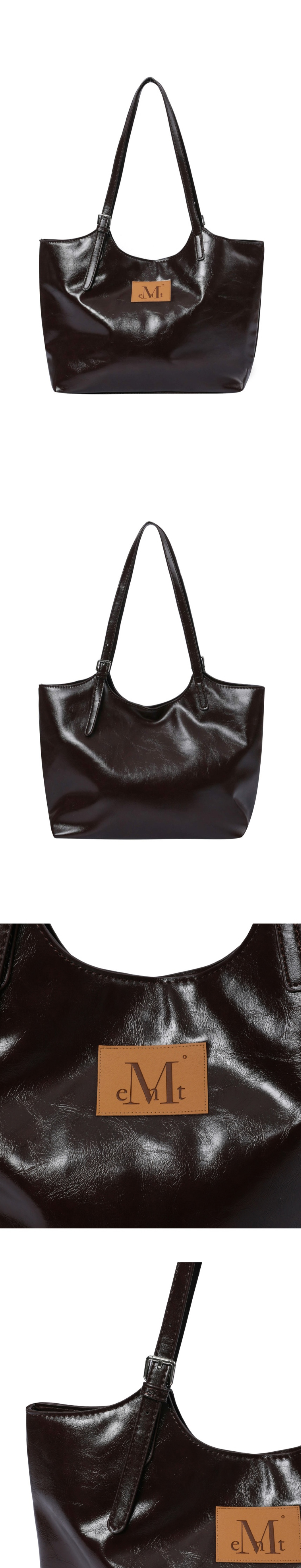 ☆MUCENT☆ Armand Front Buckle Leather Shoulder Bag Unisex ARMAND FRONT BUCKLE LEATHER SHOULDER BAG UNISEX - MUCENT