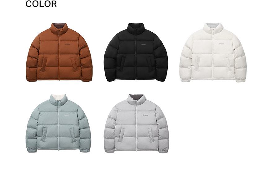 [COVERNAT]★24FW★韓国人気★RDS COLLEGE ARCH SHORT PUFFER Covernat Unisex RDS Civic Short Puffer Black | Puffer for