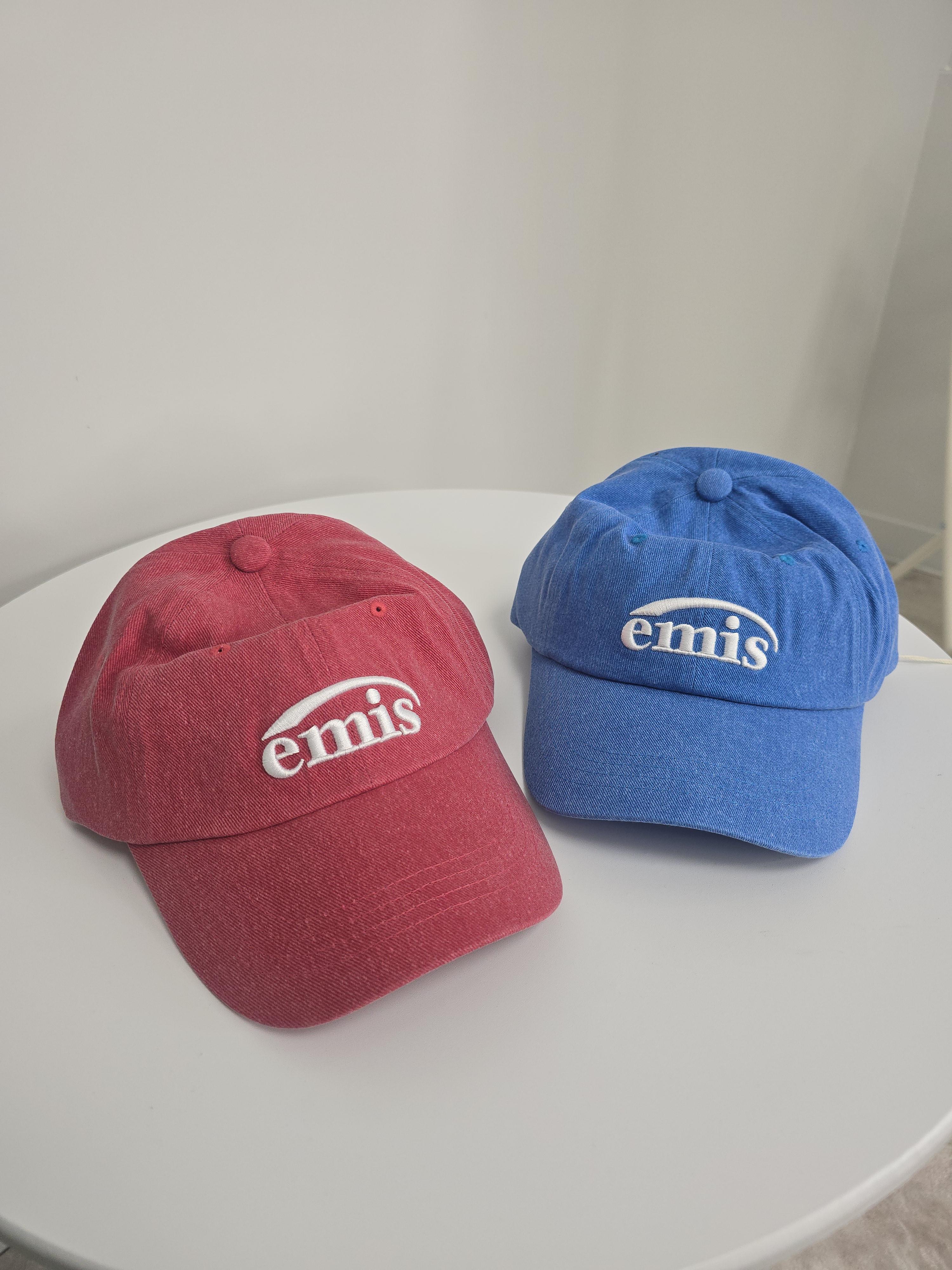 ［現貨秒發⚡️］韓國emis NEW LOGO PIGMENT BALL CAP 刷白 棒球帽 老帽