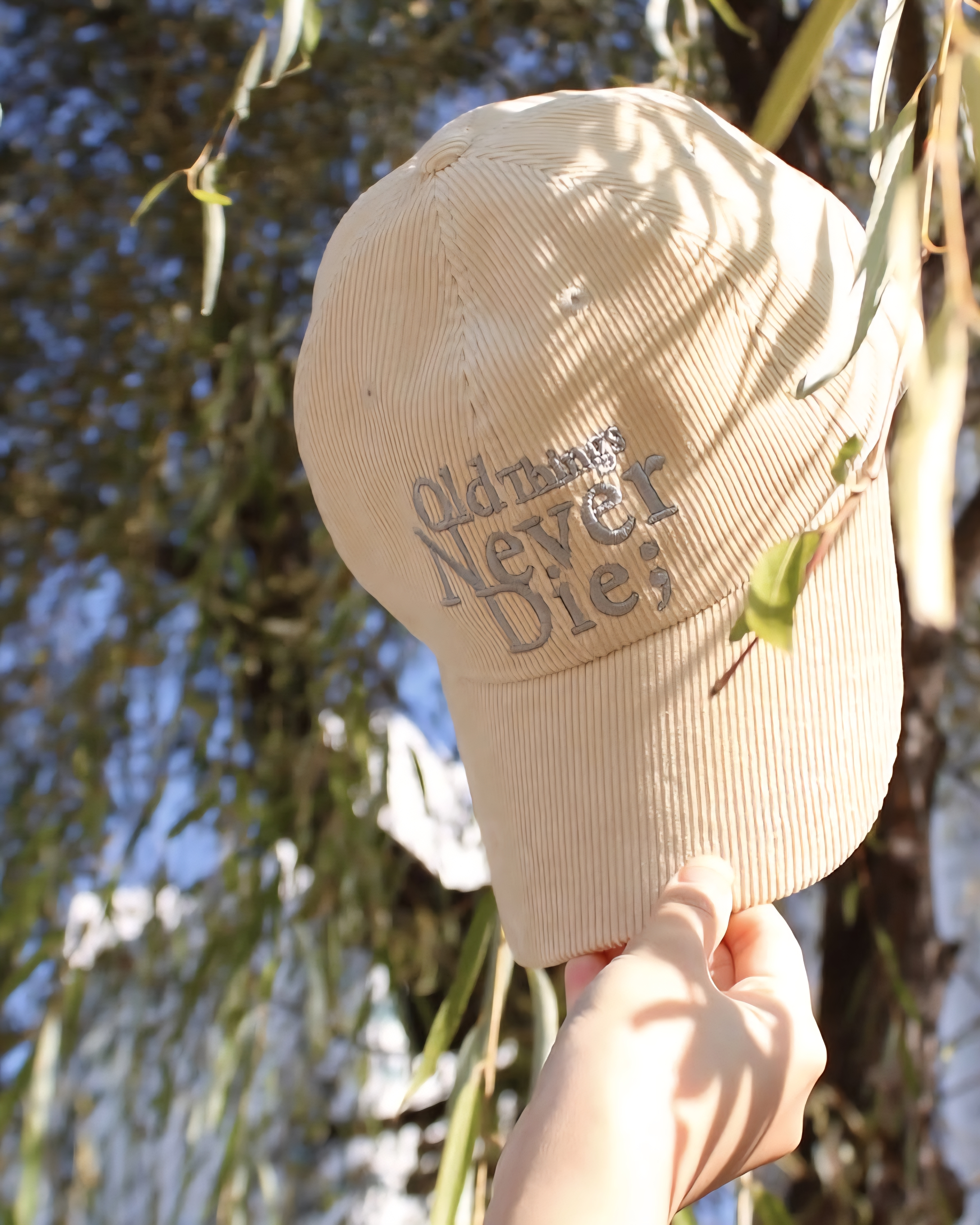 ONGO CORDUROY FLOWER KNOT CAP/韓国 組紐 キャップ 3bfa866d50123059a687b62bf80c91