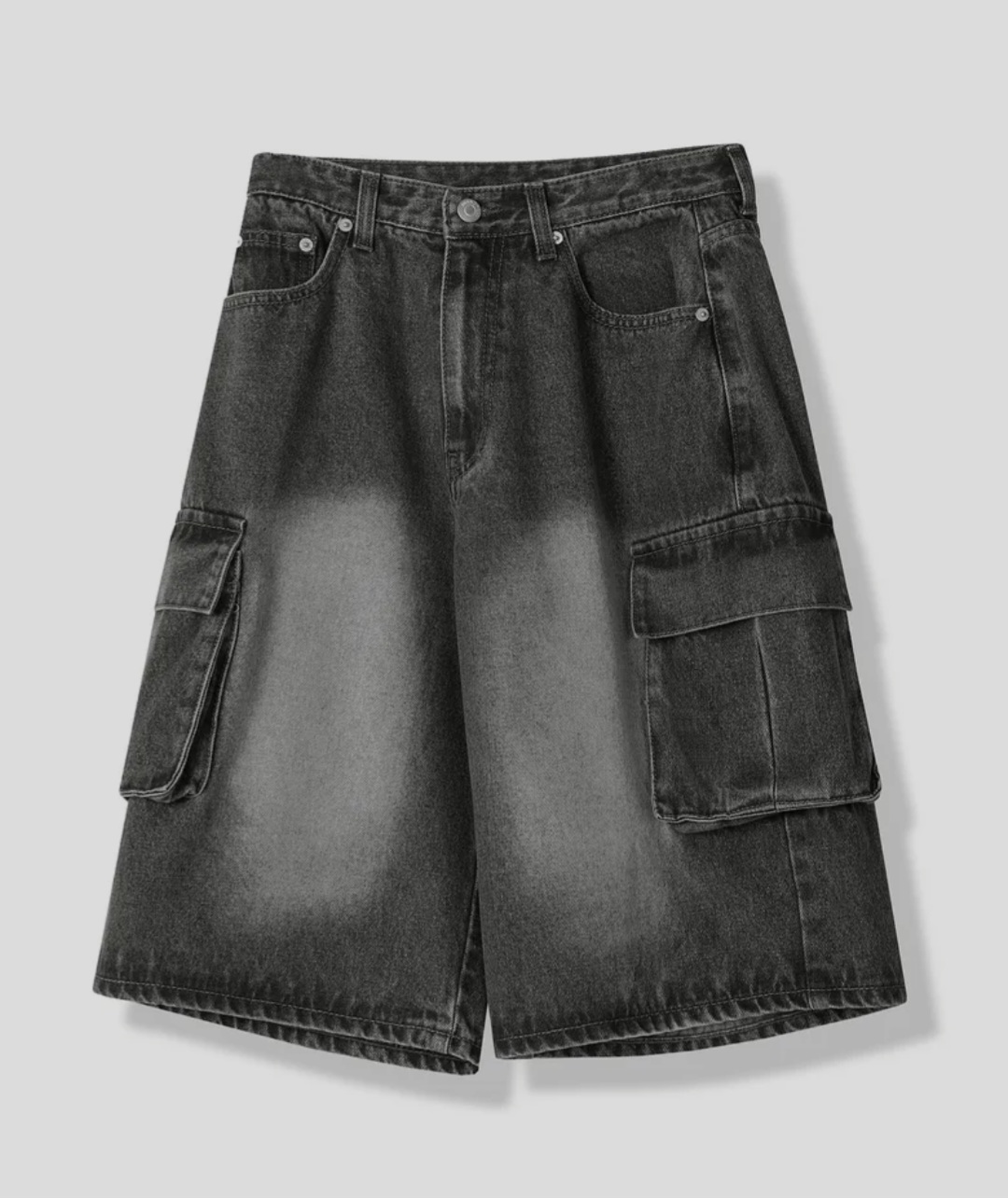 AVANDRESS★人気 男女兼用★Wide Cargo Half Denim Pants - 5COL AVANDRESS☆人気 男女兼用☆Wide Cargo Half Denim Pants - 5COL