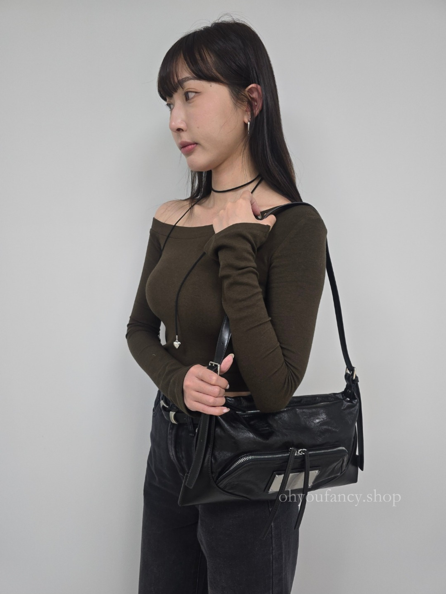 ☆MATIN KIM☆TWO WAY STRAP SQUARE BAG バッグ 韓国発 ☆MATIN KIM☆TWO WAY STRAP SQUARE BAG バッグ 韓国発