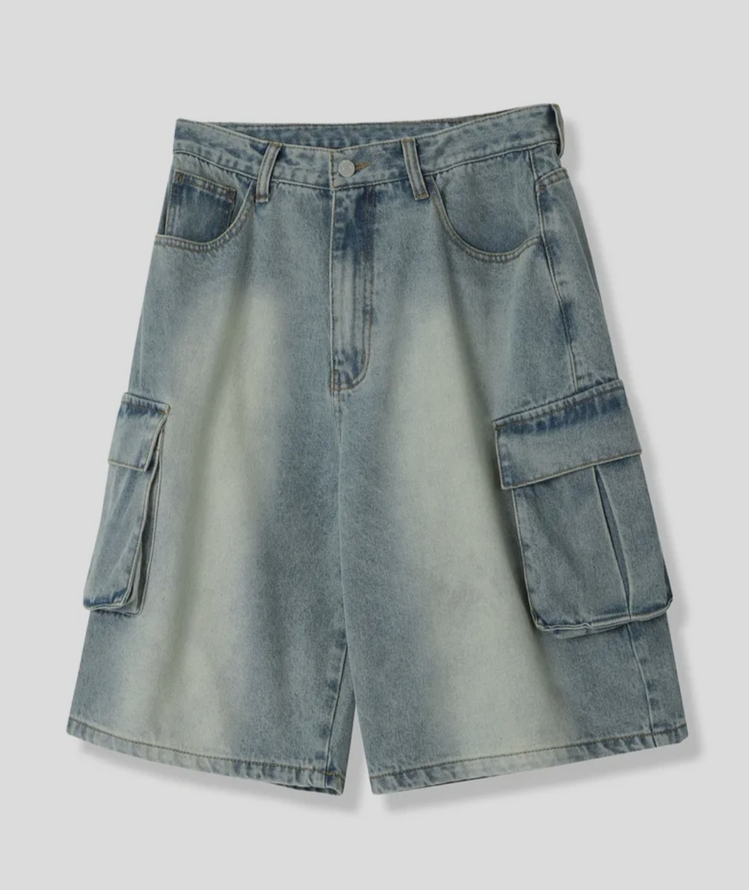 AVANDRESS★人気 男女兼用★Wide Cargo Half Denim Pants - 5COL Avandress] Wide Cargo Half Denim Pants 人氣5分牛仔褲5色可選