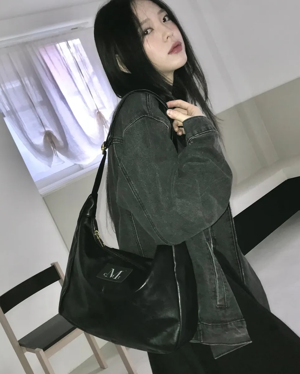 【MUCENT♥] Marin Gold Line Leather Shoulder Bag MUSINSA | MUCENT Merin Gold Line Leather Shoulder Bag Unisex
