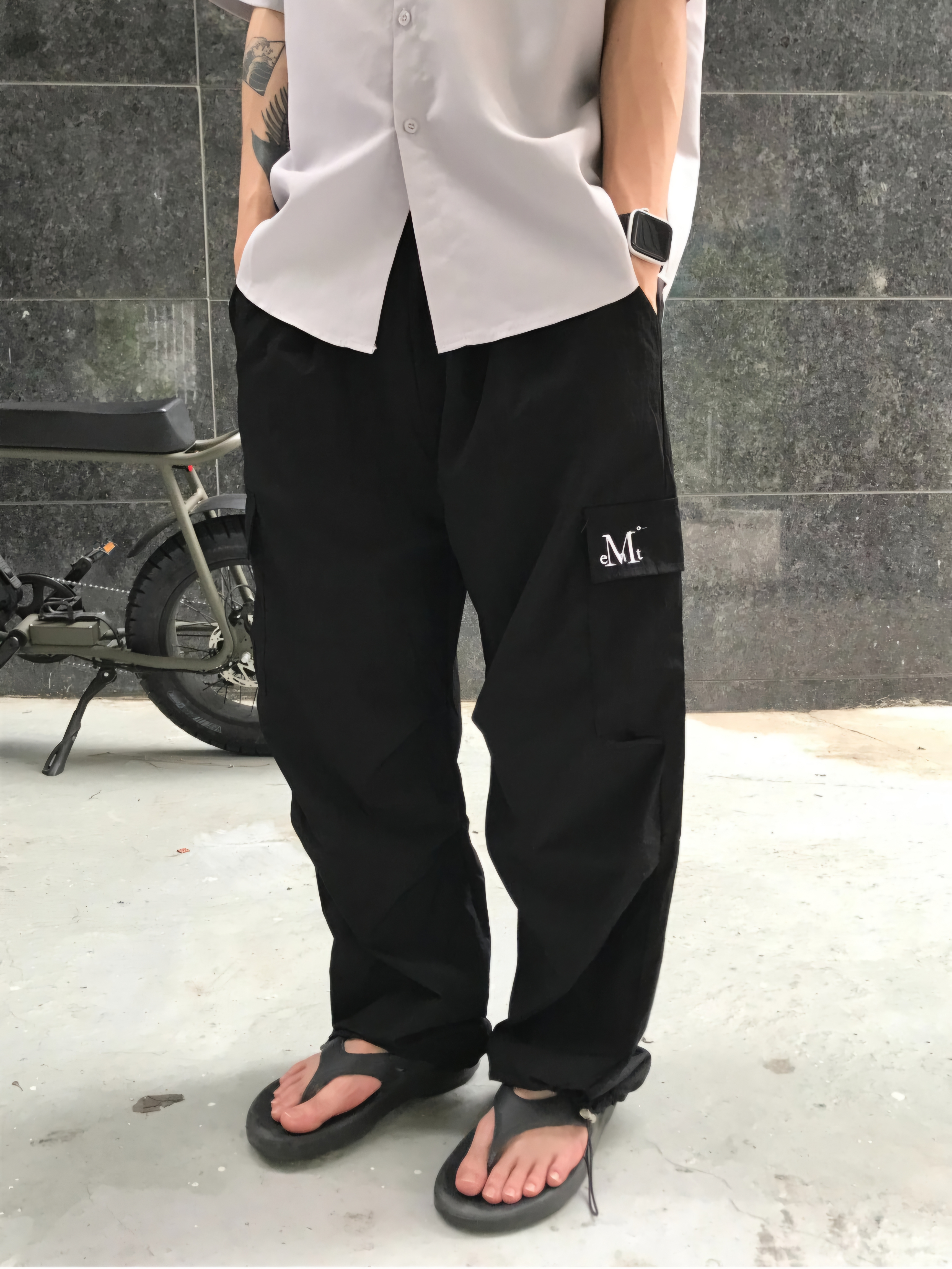 【MUCENT】GROSS NYLON CARGO PANTS_UNISEX ☆韓国人気☆ 預購］韓國MUCENT GROSS NYLON CARGO PANTS 尼龍工裝褲| MUCENT