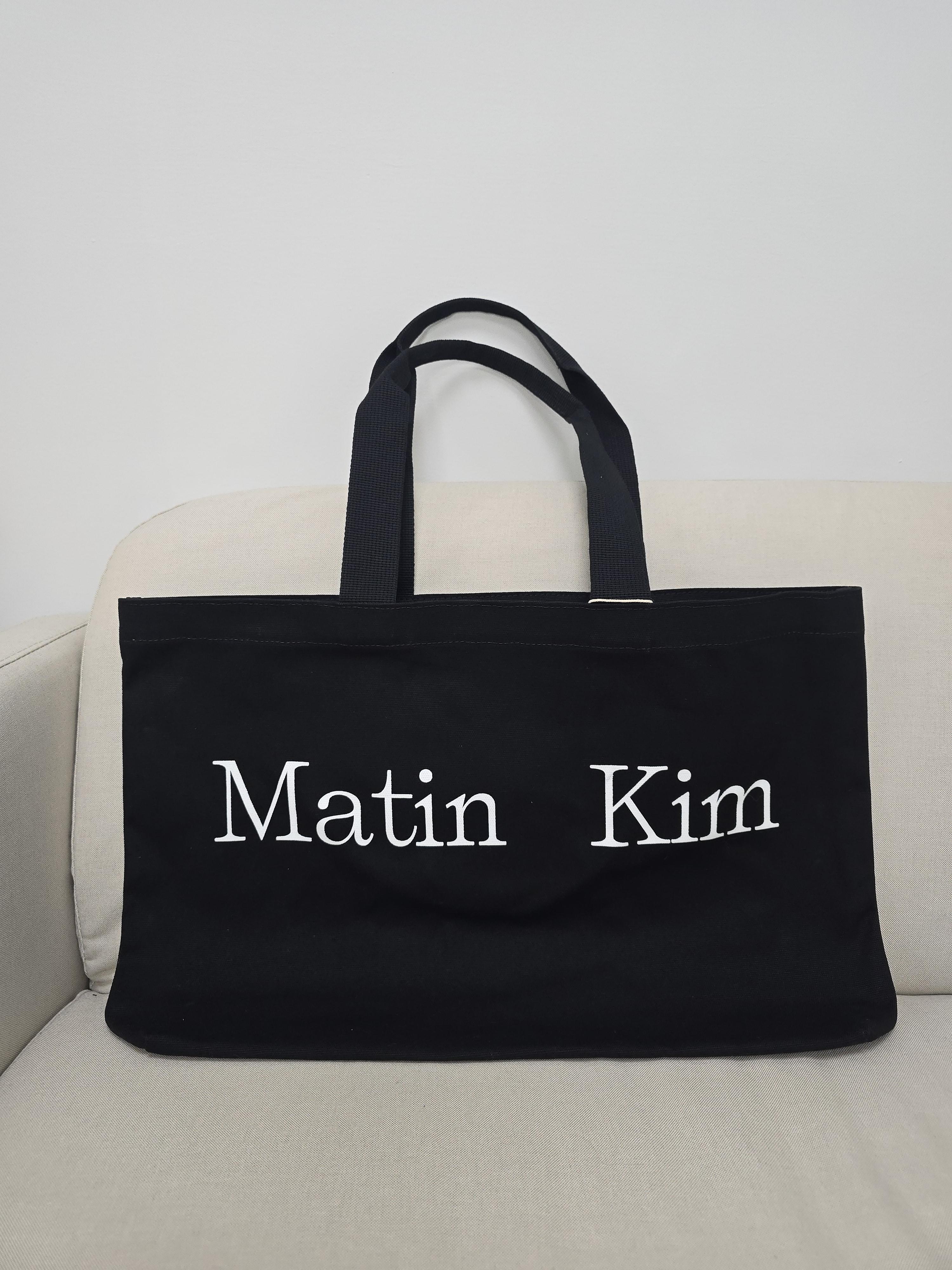 現貨秒發⚡️］韓國MATIN KIM MATIN LOGO ECOBAG 大Logo 帆布袋