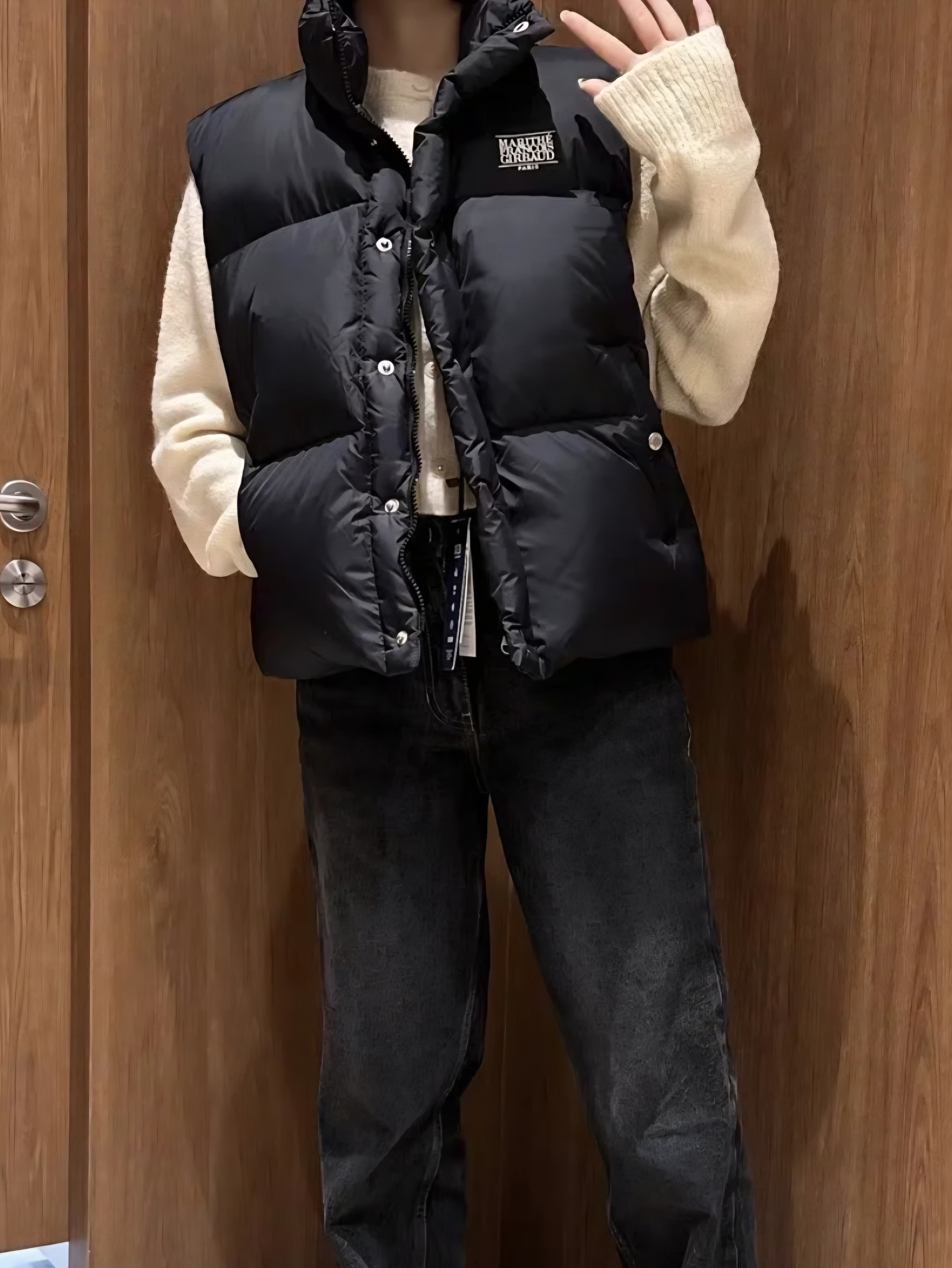 現貨秒發⚡️］韓國Marithe CLASSIC LOGO DUCK DOWN VEST 羽絨