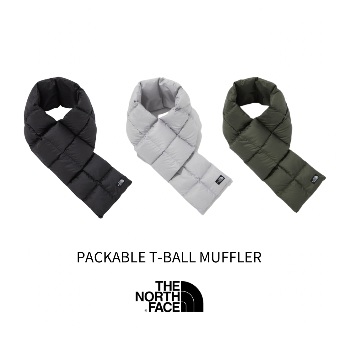 ［現貨秒發⚡️］韓國THE NORTH FACE 北臉 PACKABLE T-BALL MUFFLER 方格圍巾