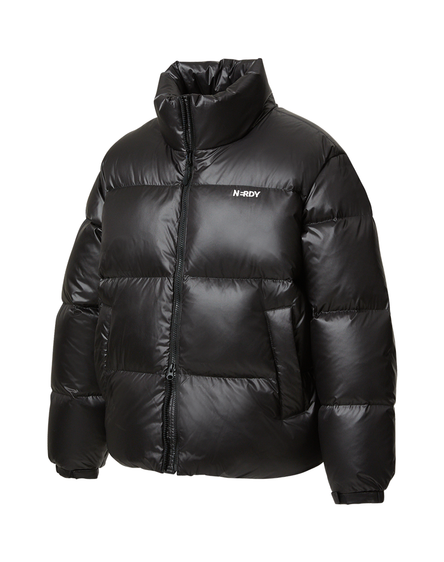 [ NERDY ]★24FW★韓国人気★GLOSSY DOWN JACKET 預購］—特價— 韓國NERDY W'S ESSENTIAL GLOSSY DOWN JACKET 亮面