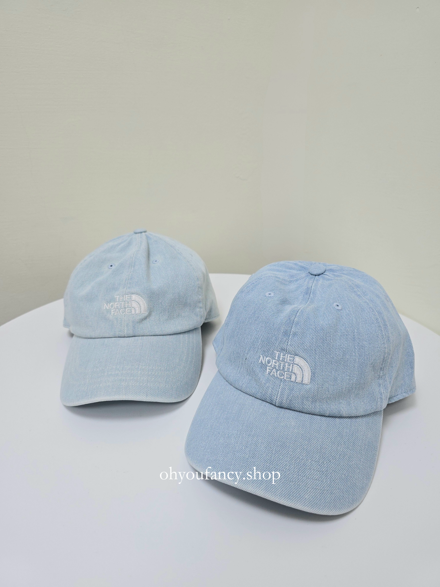 ［現貨秒發⚡️］韓國 THE NORTH FACE 北臉 LOGO BALL CAP DENIM 牛仔棒球帽