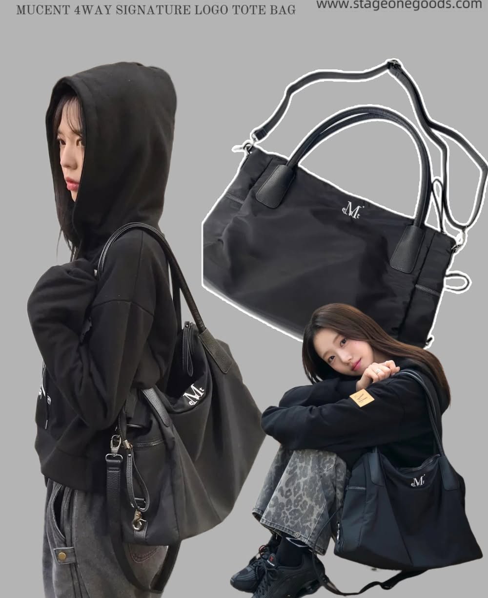 【MUCENT】4WAY SIGNATURE LOGO TOTE BAG MUCENT 4-Way Signature Logo Unisex Tote Bag