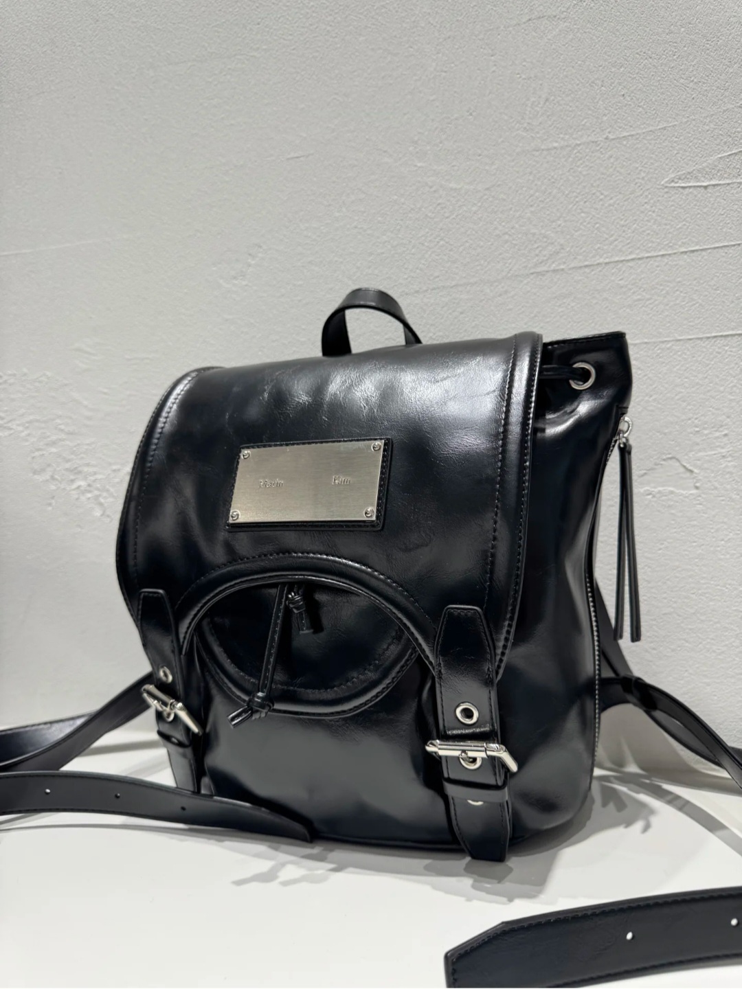 【Matin Kim】BUCKLE DETAIL BACK PACK BUCKLE DETAIL BACK PACK IN BLACK – Matin Kim