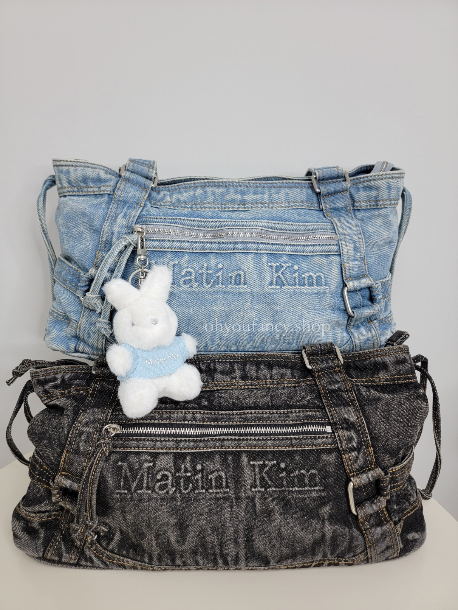 【Matin Kim】MATIN WASHED DENIM SQUARE BAG ⠀ 25 Summer New Denim Bag is COMING!!🐬👖🌀💙 - MATIN