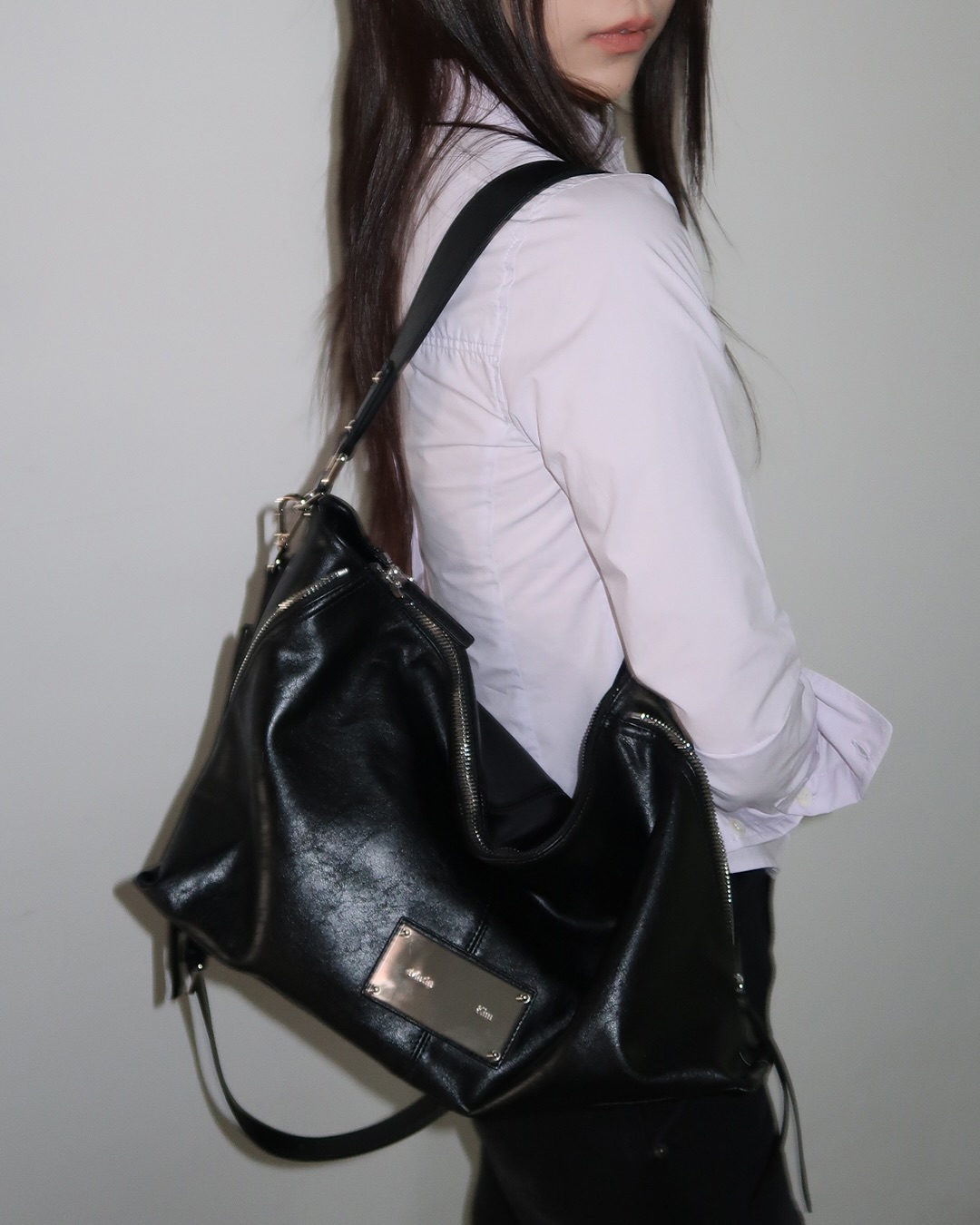 Matin Kim☆SIDE ZIPPER SHOULDER BAG 2a95d3420ac1d8cc4560cc82a46294