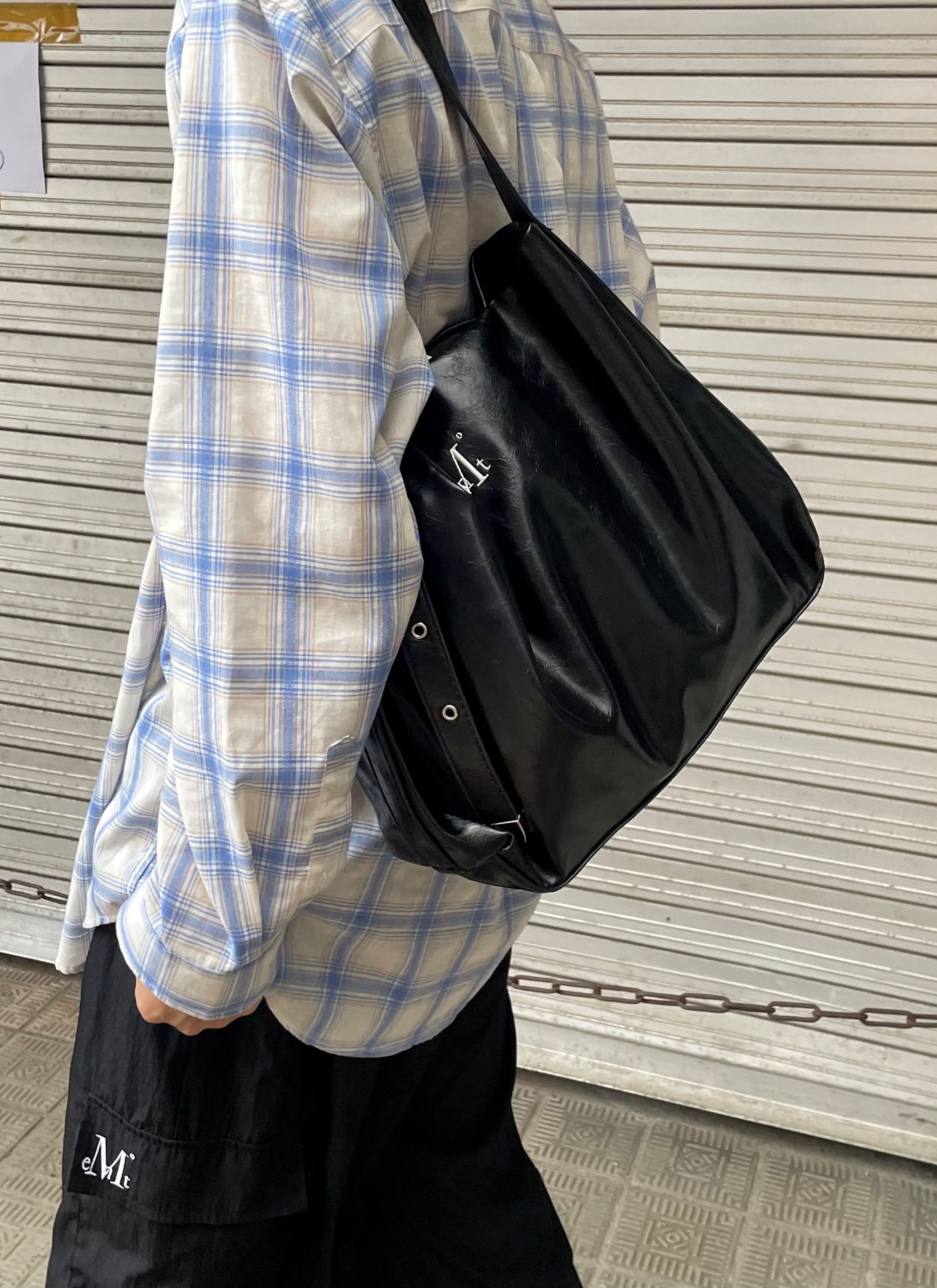 ★MUCENT★Western Leather Shoulder Bag★ MUSINSA | MUCENT Western Crackle Wrinkle Leather Shoulder