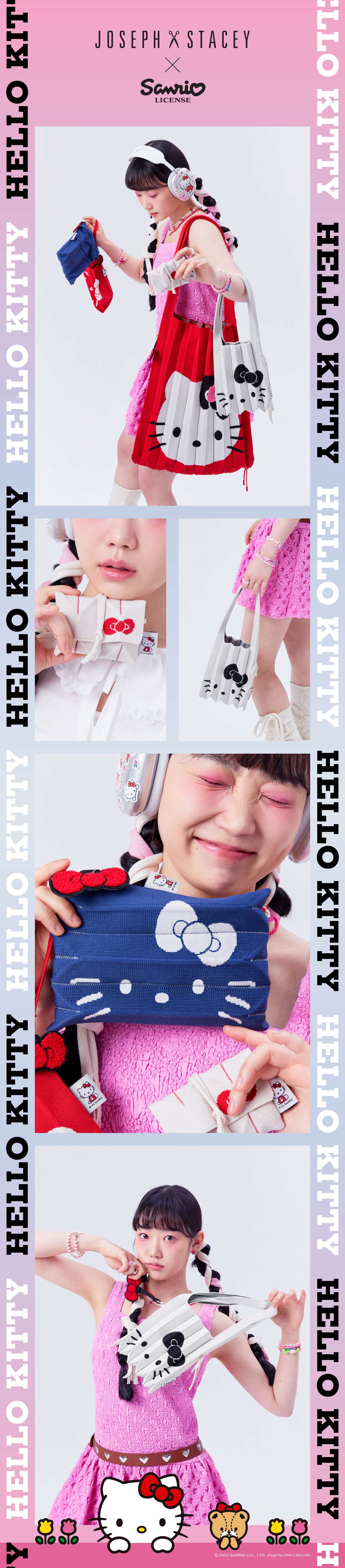 ★JOSEPH&STACEY★ Lucky Pleats Knit Card Wallet My Melody Bl Lucky Pleats Knit Card Wallet My Melody Blossom Pink