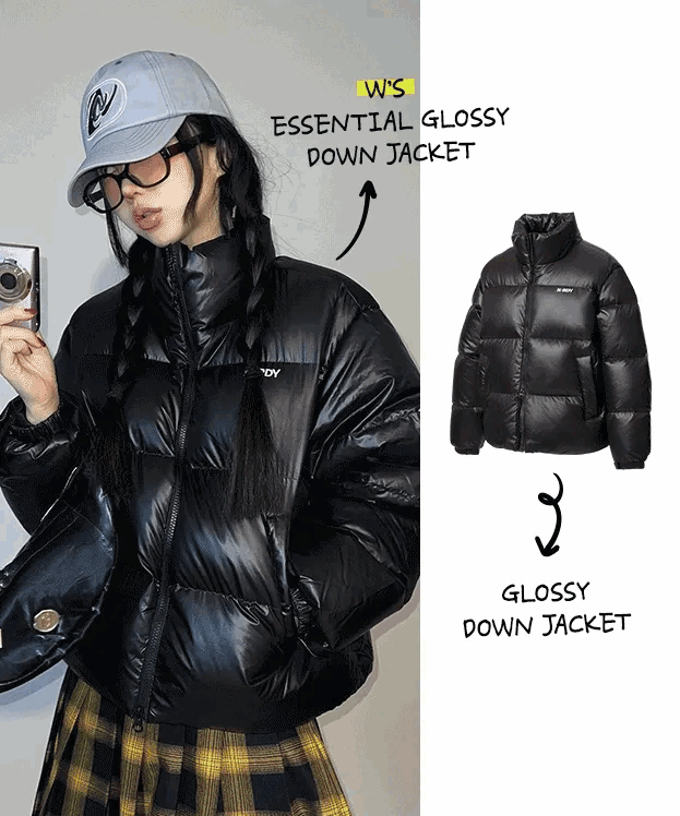 現貨秒發⚡️］—特價— 韓國NERDY ESSENTIAL GLOSSY DOWN JACKET
