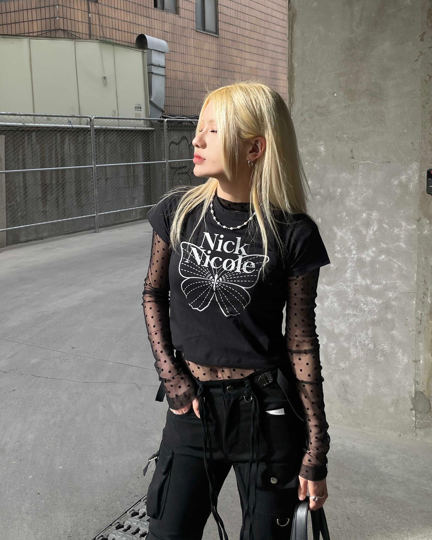 ☆人気☆【NICK&NICOLE】☆I LOVE BUTTERFLY LINE CROP TO.P☆ Designer fashion, Seoul-fully created | W Concept